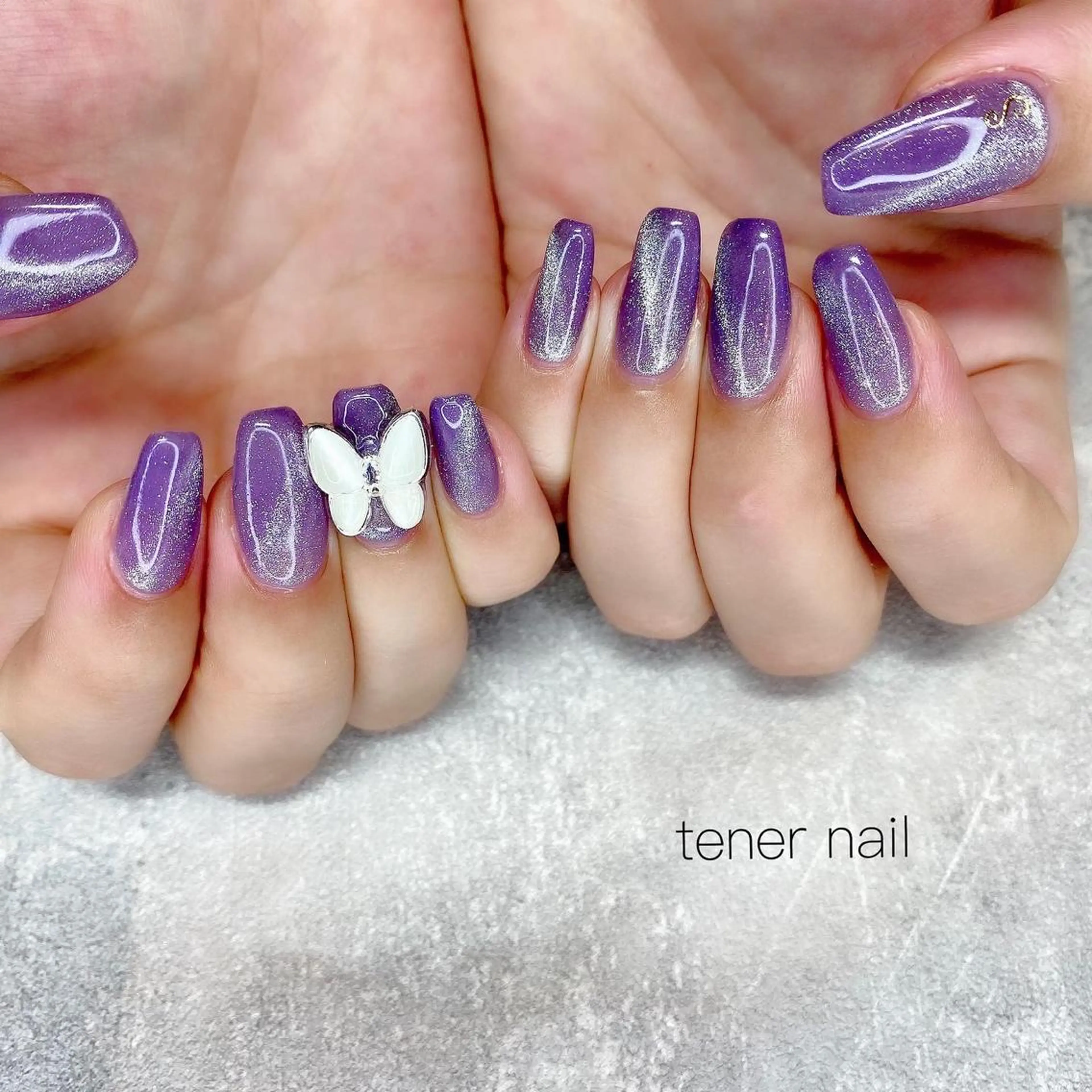 ネイル マグネットネイル マグネットワンカラー ワンカラーネイル tener  nail  テネルネイル所属・テネルネイル tener nailのネイルデザイン