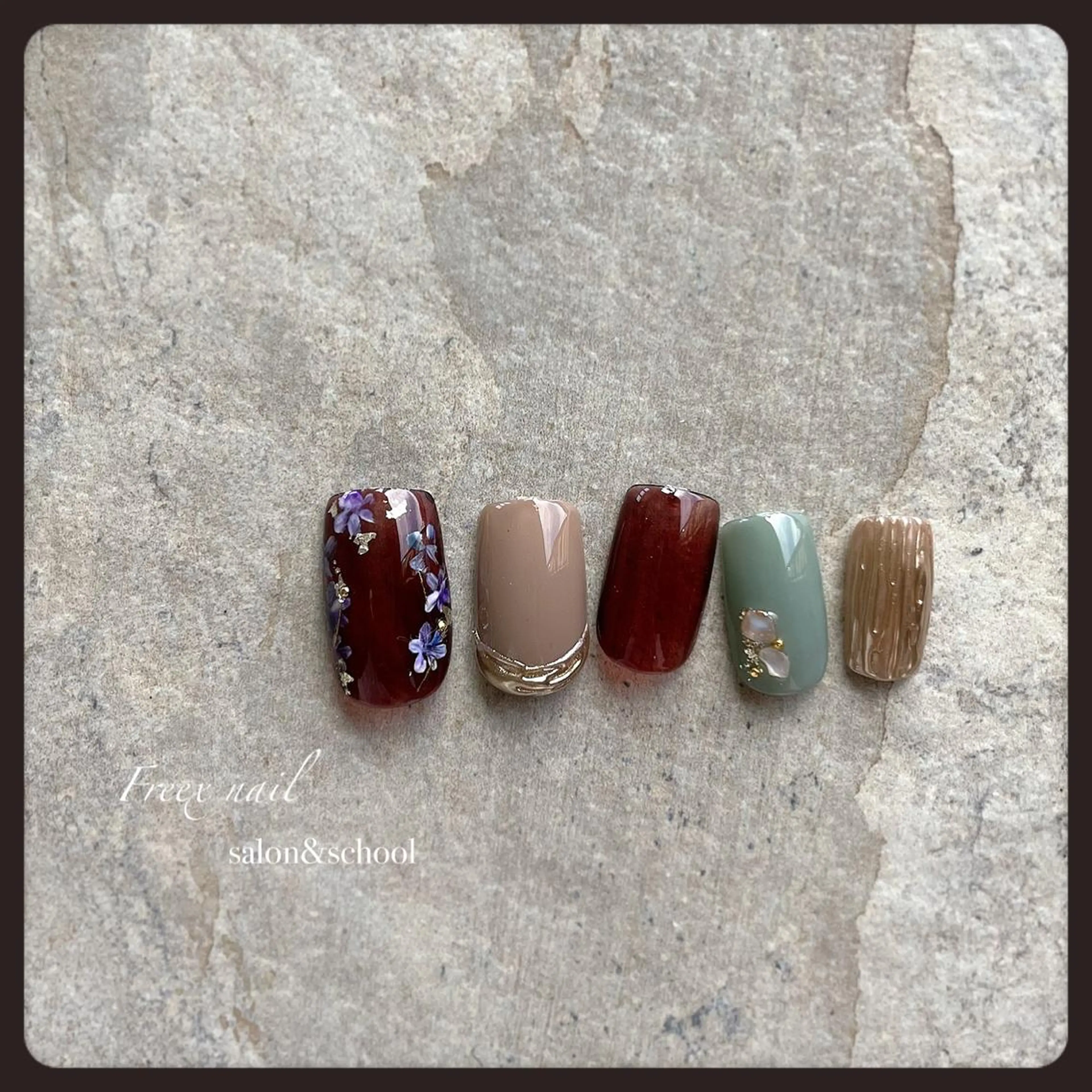 ネイル フラワーネイル ハンドネイル ハンドケア Freex nail所属・freex nail /ニュアンス/個性派のネイルデザイン