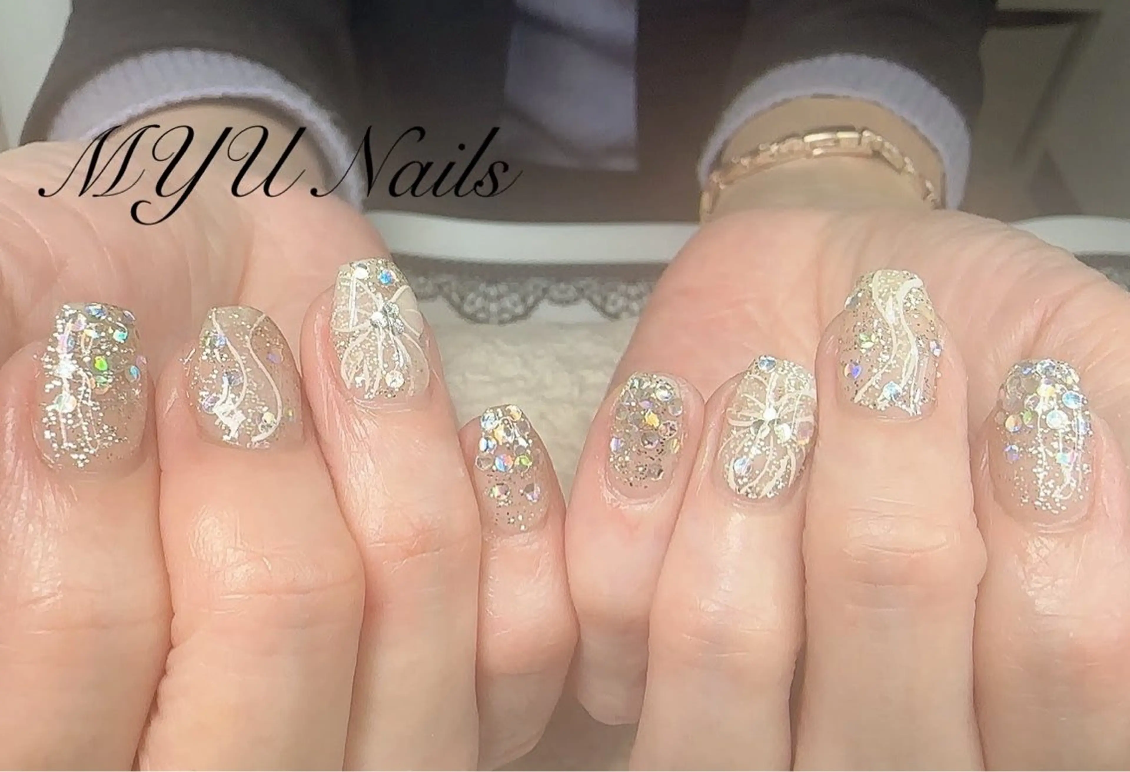 ネイル リボン ハンドネイル MYU Nails所属・MYU Nailsのネイルデザイン