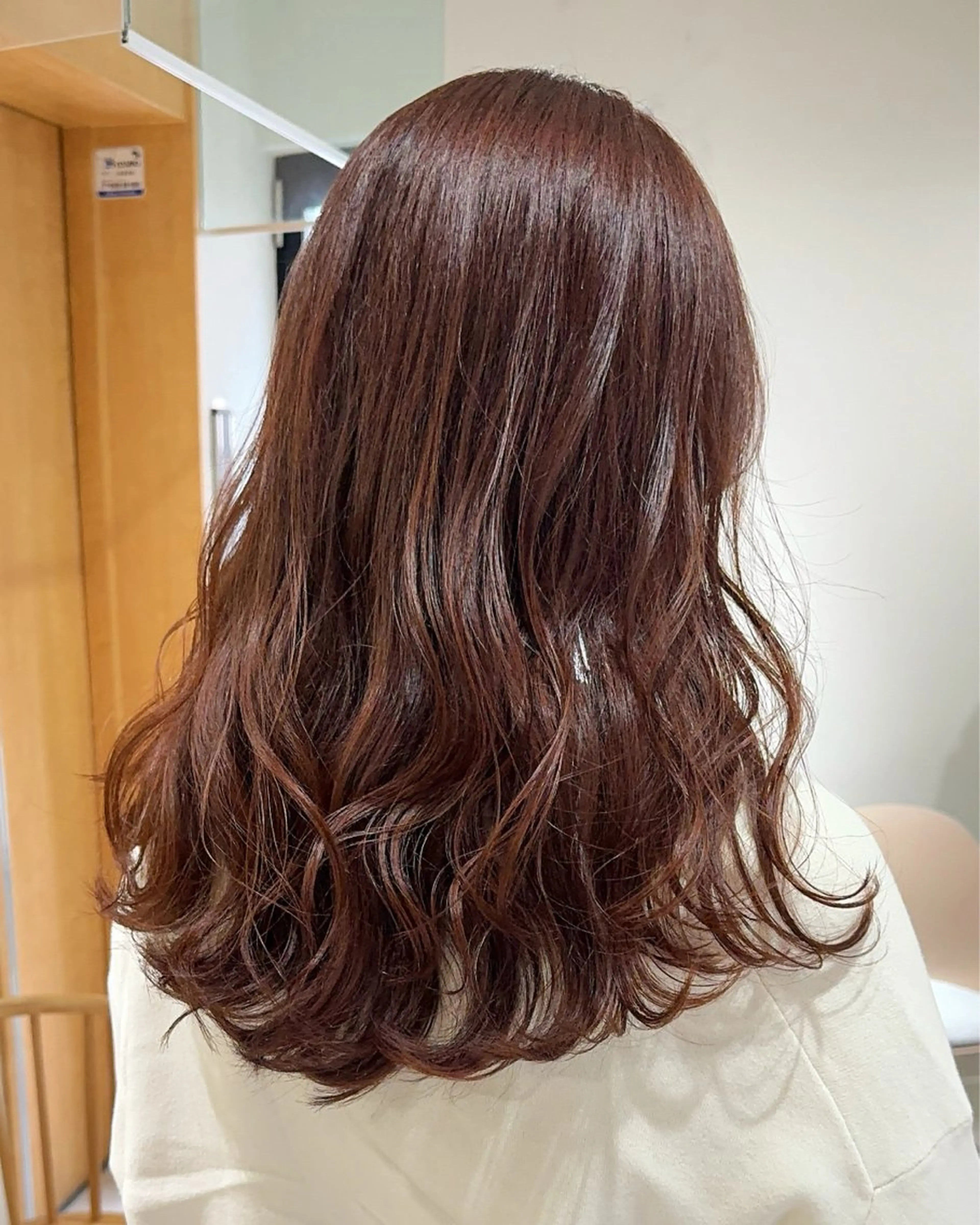 セミロング オレンジブラウン カット ヘアカラー トリートメント イメチェンレイヤー/ ボブ/菅野恭平🍀のヘアスタイル