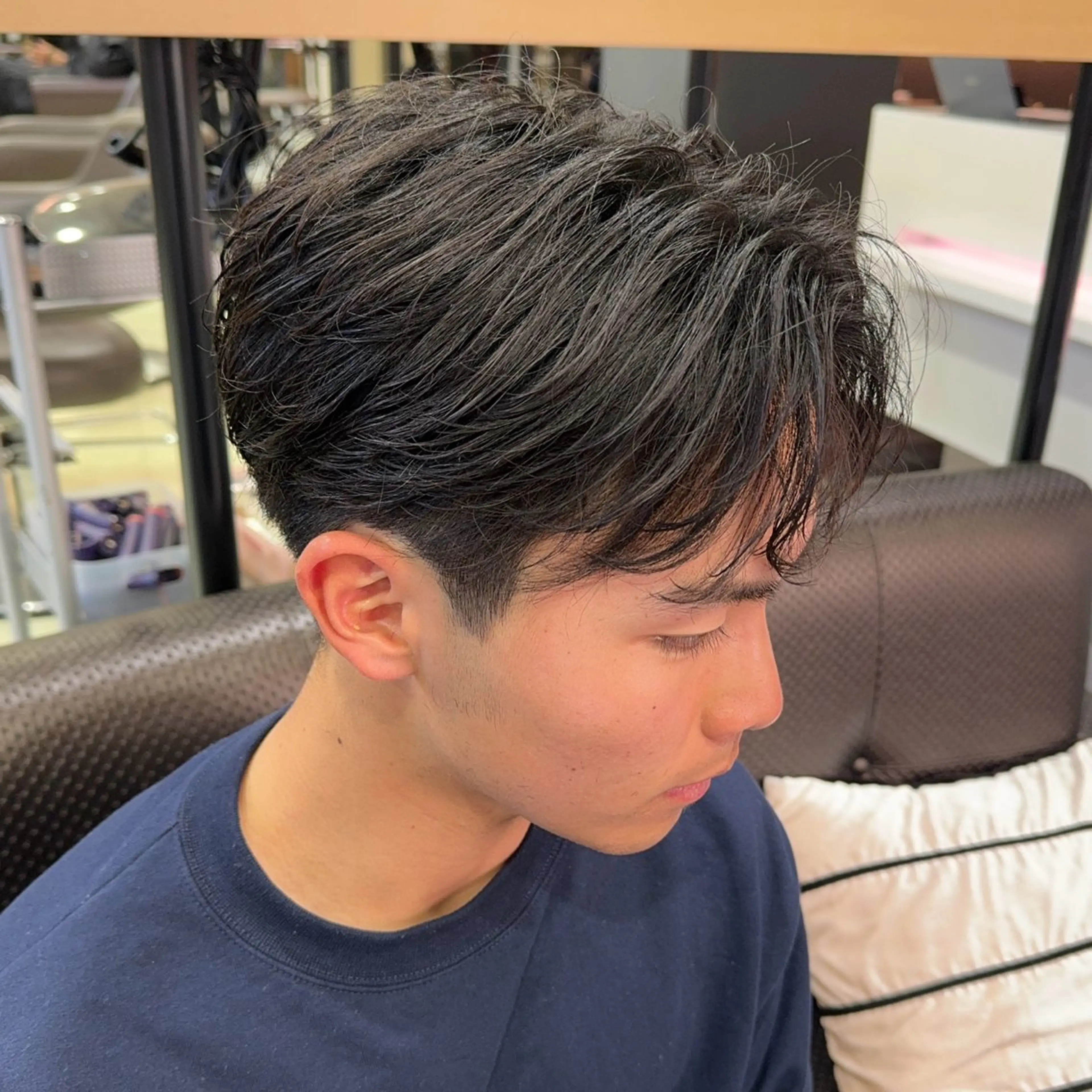 メンズ 韓国レイヤー/センタ ーパート/坂本翔のヘアスタイル