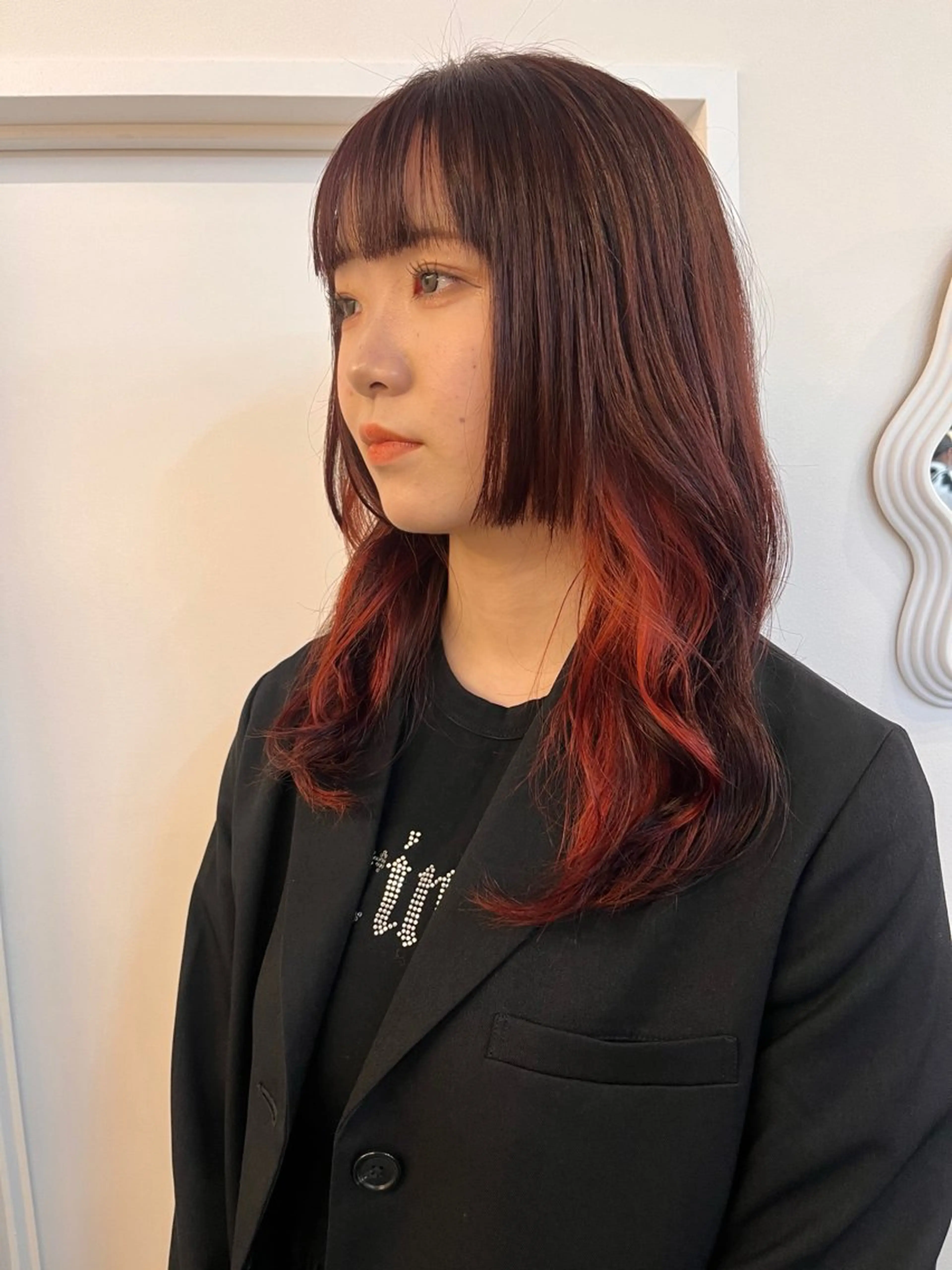 ロング カラー ヘアカラー レイヤーカット/韓国 ヘア/ honokaのヘアスタイル