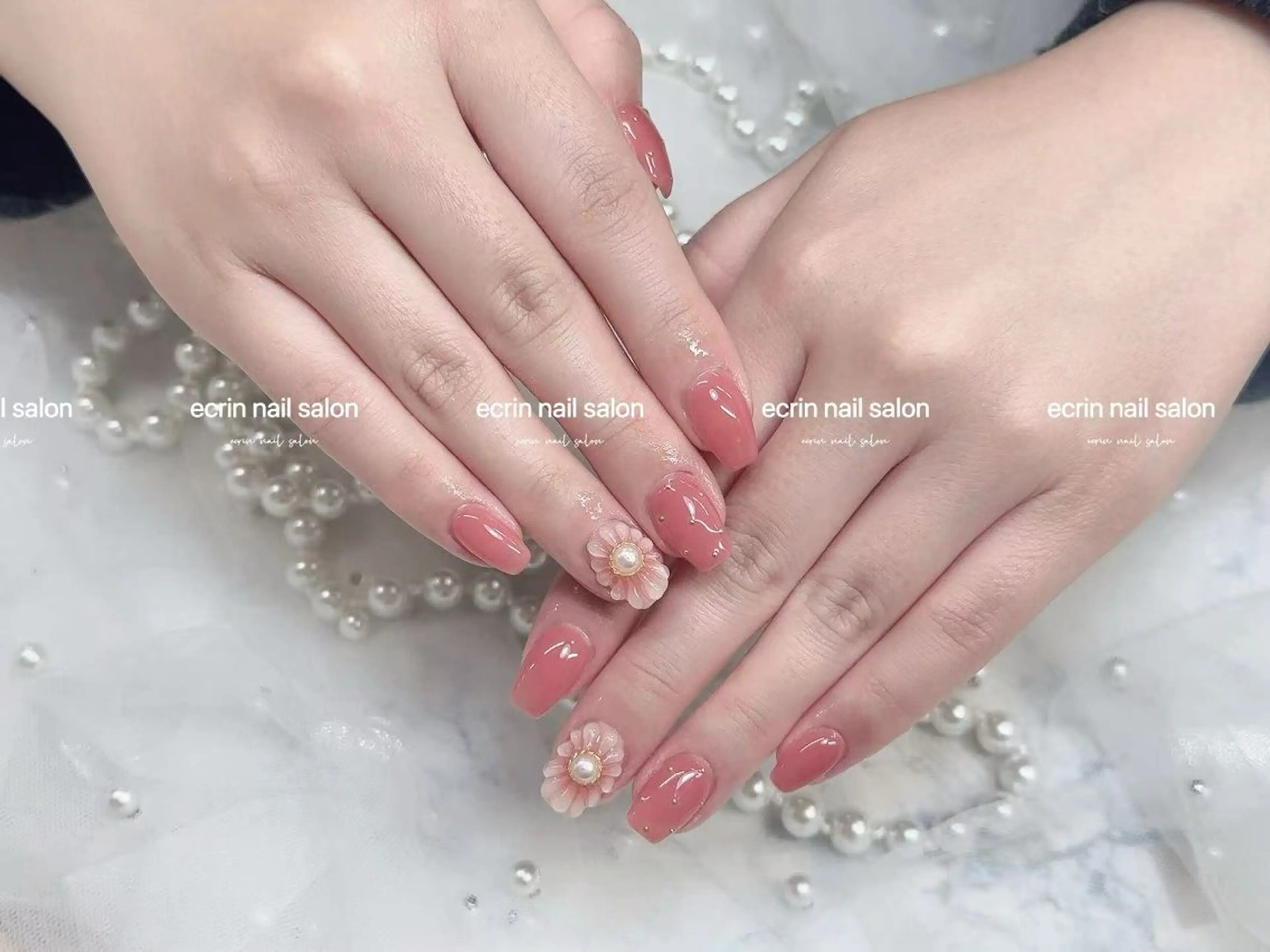 ネイル 持ち込み 春ネイル ecrin nail 錦糸町(るい)のネイルデザイン