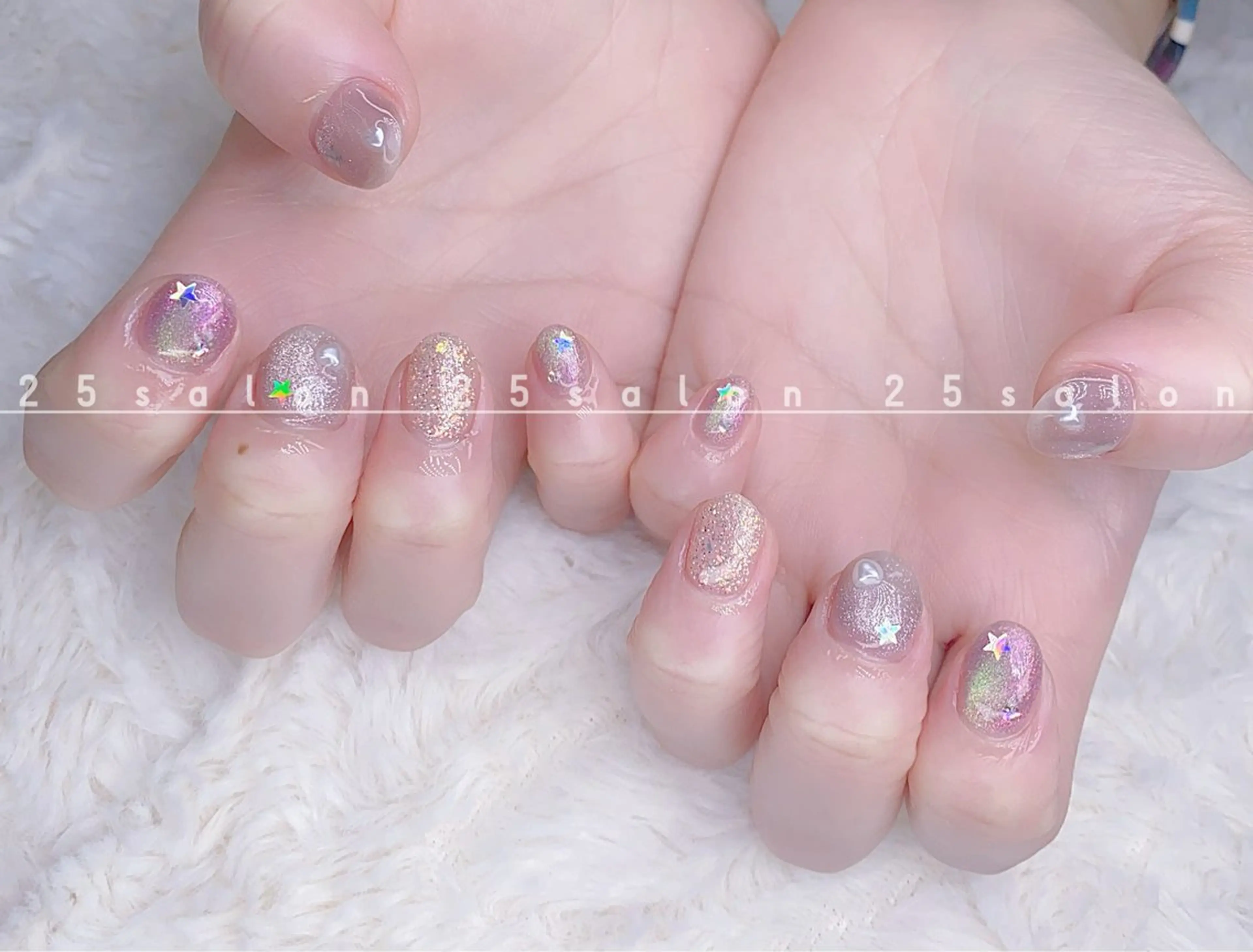 ネイル ジェルネイル 韓国ネイル ニュアンスネイル パラジェル ワンホンネイル 2 5のマツエク・マツパデザイン