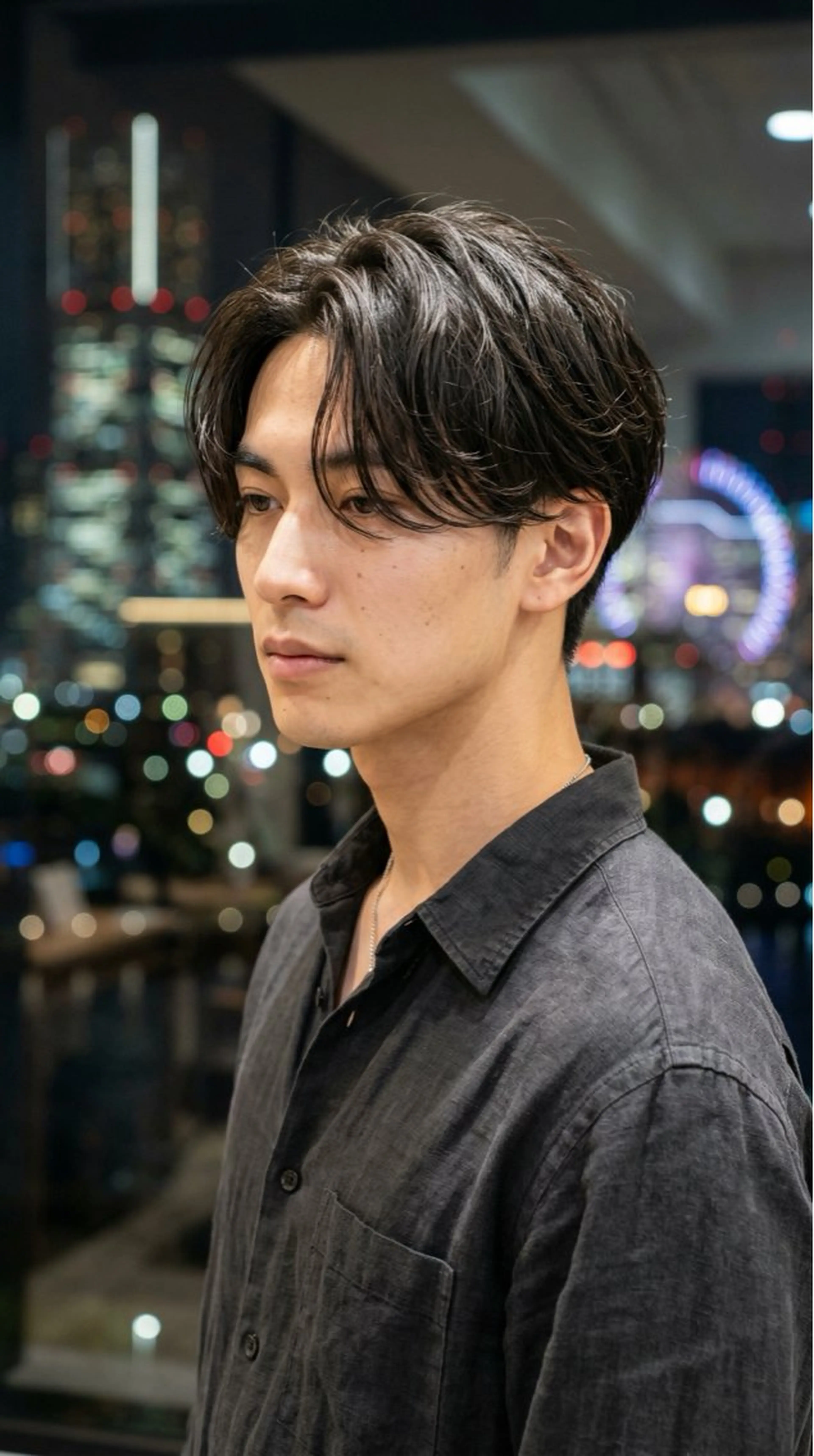 ショート パーマ メンズ センターパート メンズパーマ 似合わせカット ニュアンスパーマ カット パーマ トリートメント 🔮メンズ縮毛矯正 メンズパーマ💎竹永のヘアスタイル