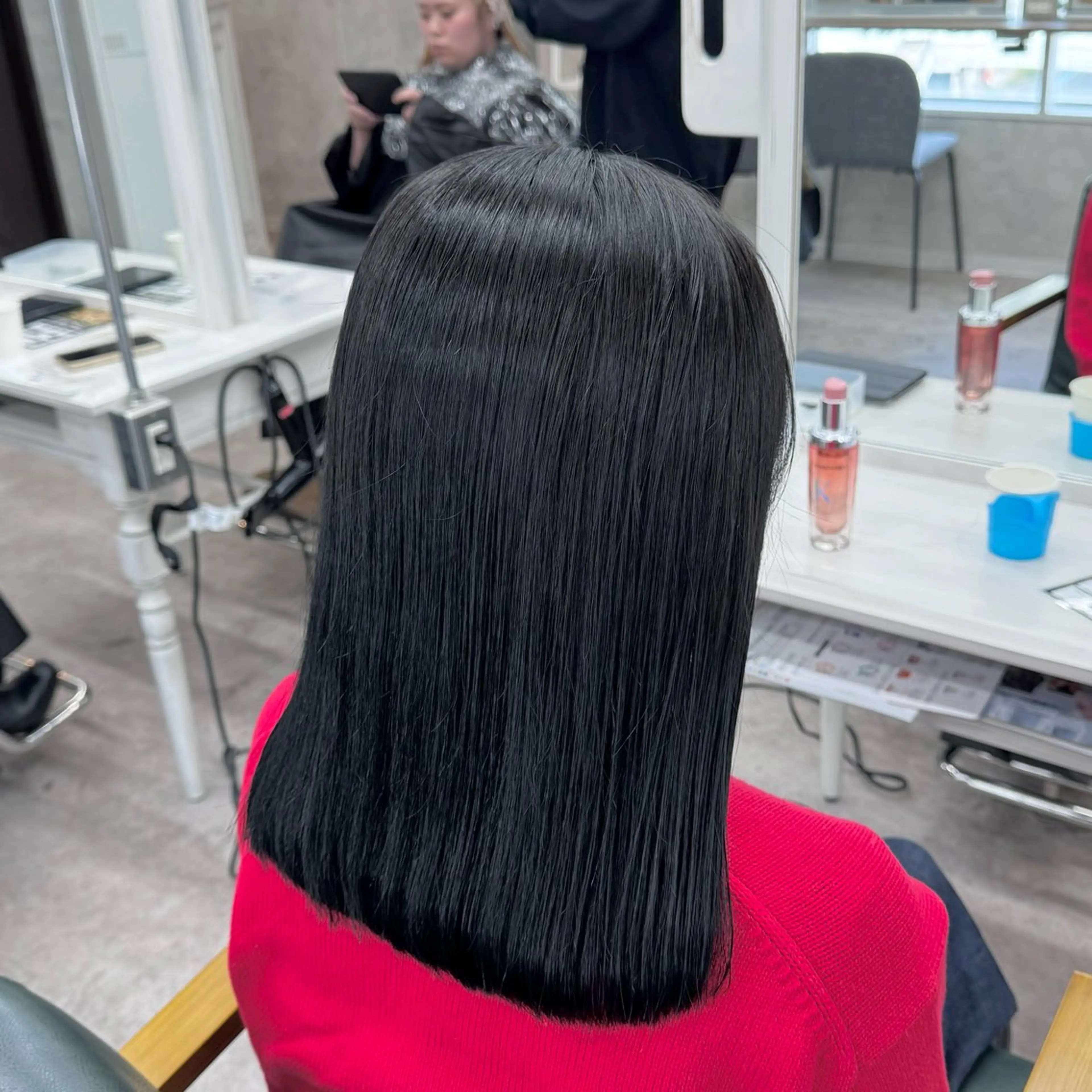 セミロング ヘアアレンジ カット ヘアカラー トリートメント JUNSHIN🦋 ヘアセット／カラーのヘアスタイル