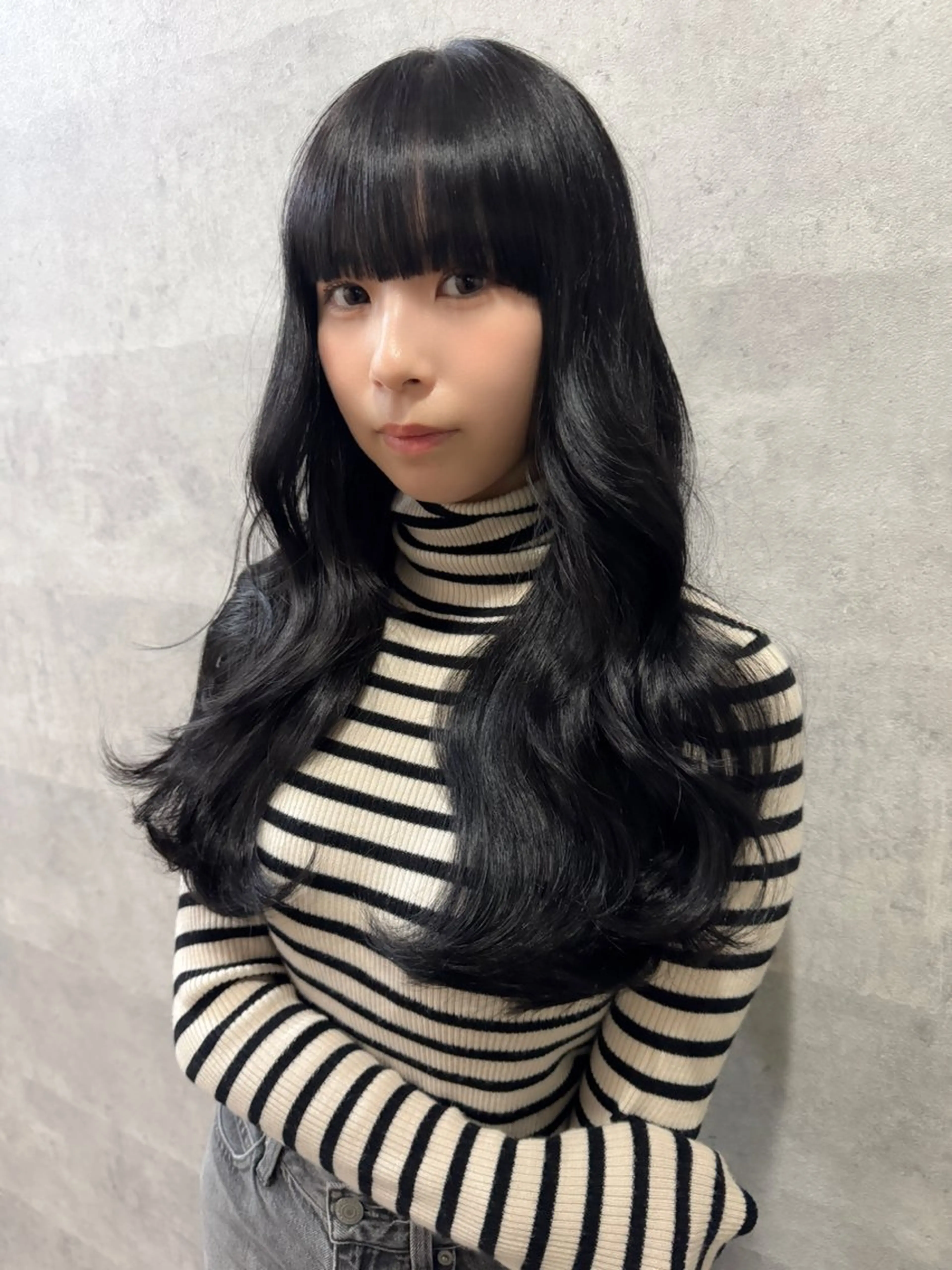 ロング カラー アディクシーカラー バレイヤージュ ブリーチ ケアブリーチ 透明感カラー カット ヘアカラー Grow by NYNY 打越裕樹のヘアスタイル