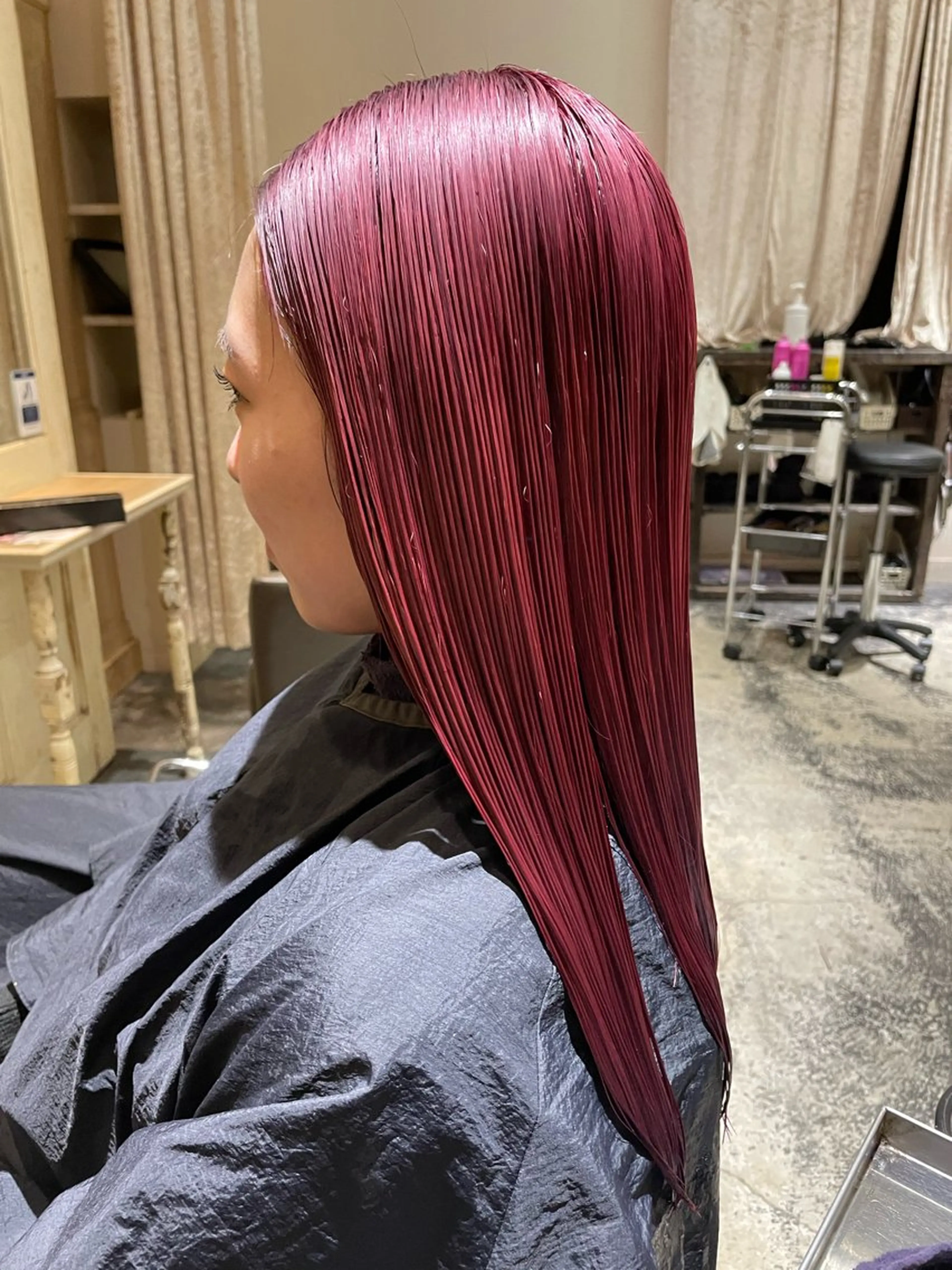 ロング ヘアカラー トリートメント 高見澤 優のヘアスタイル