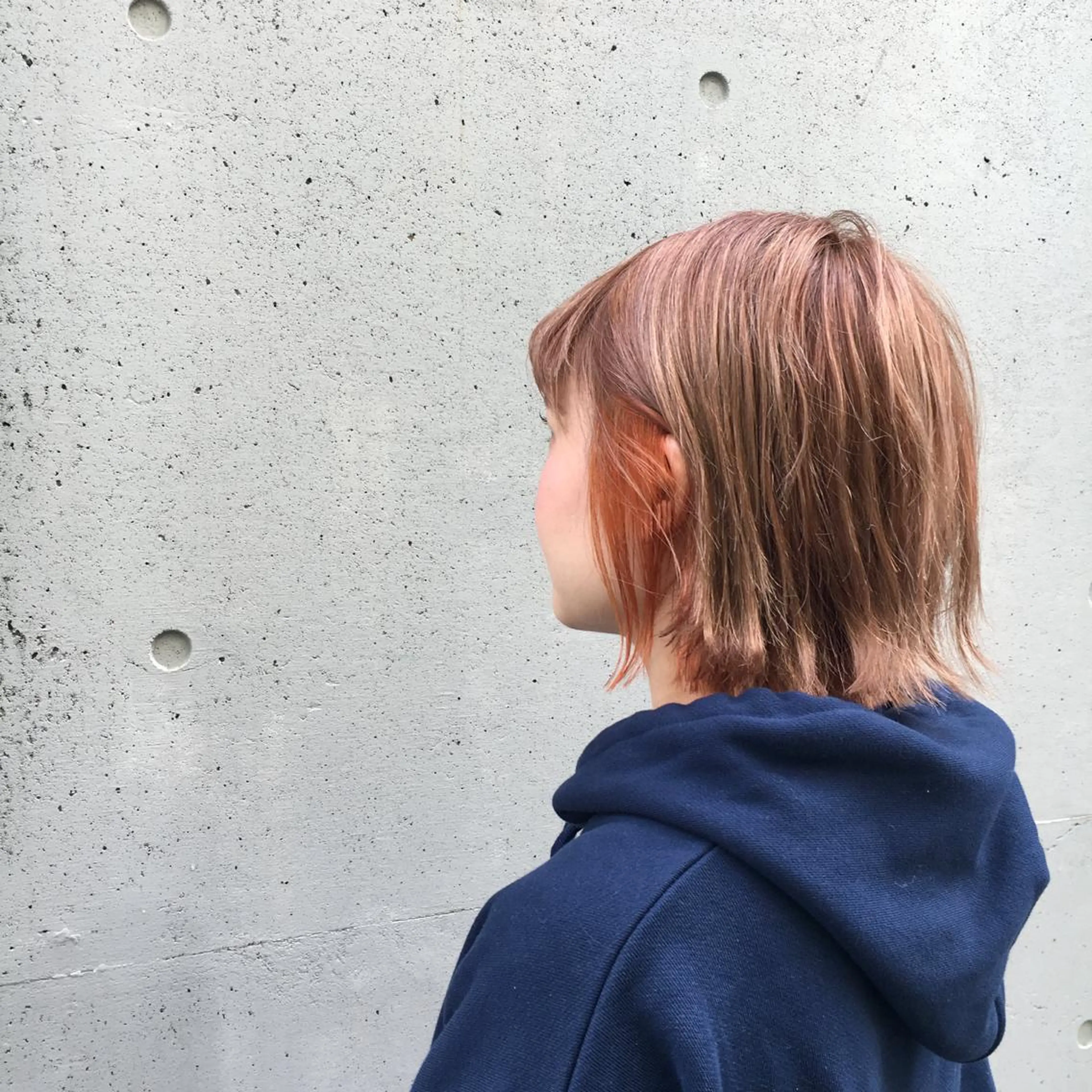 ショート カラー パーマ ヘアアレンジ キッズ マツエク・マツパ オレンジ カラーマツエク Luela堅田所属・田中 裕士のヘアスタイル