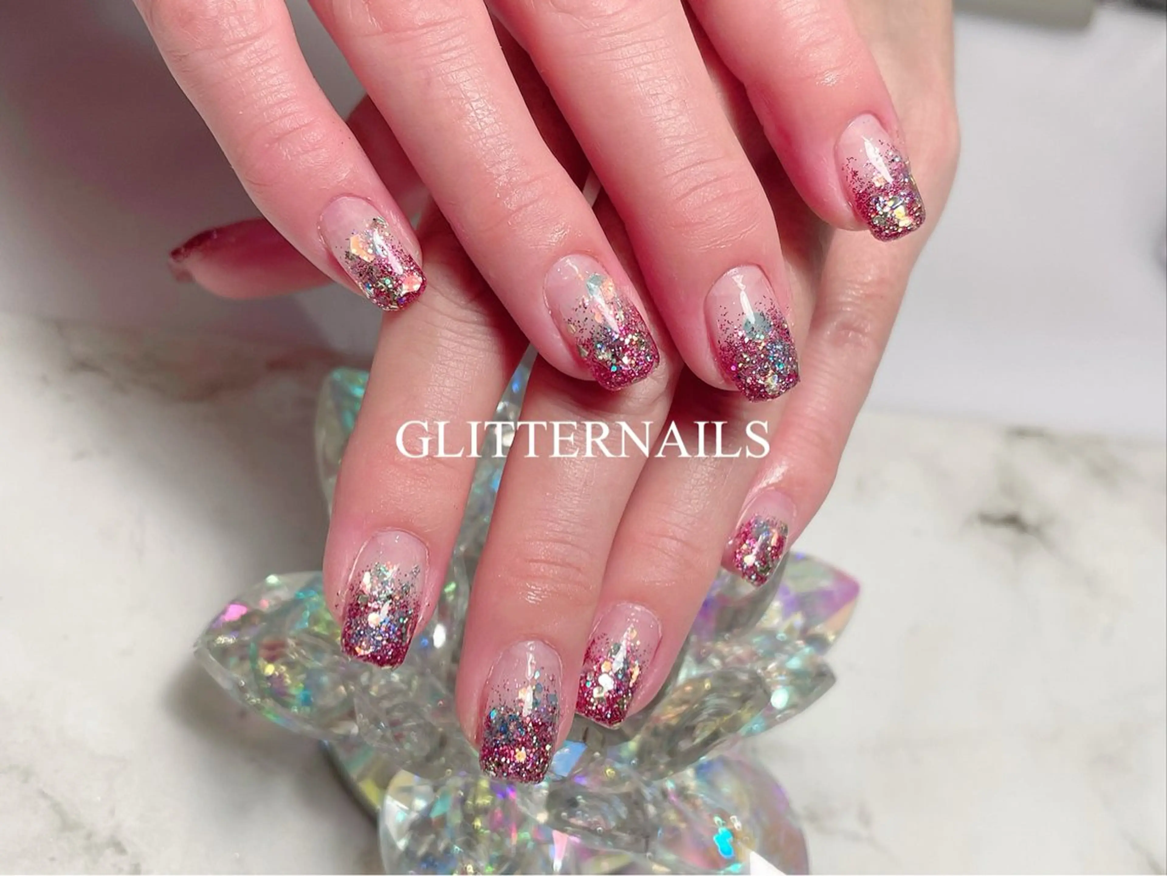 ネイル ハンドネイル GLITTER NAILS高速長田のマツエク・マツパデザイン