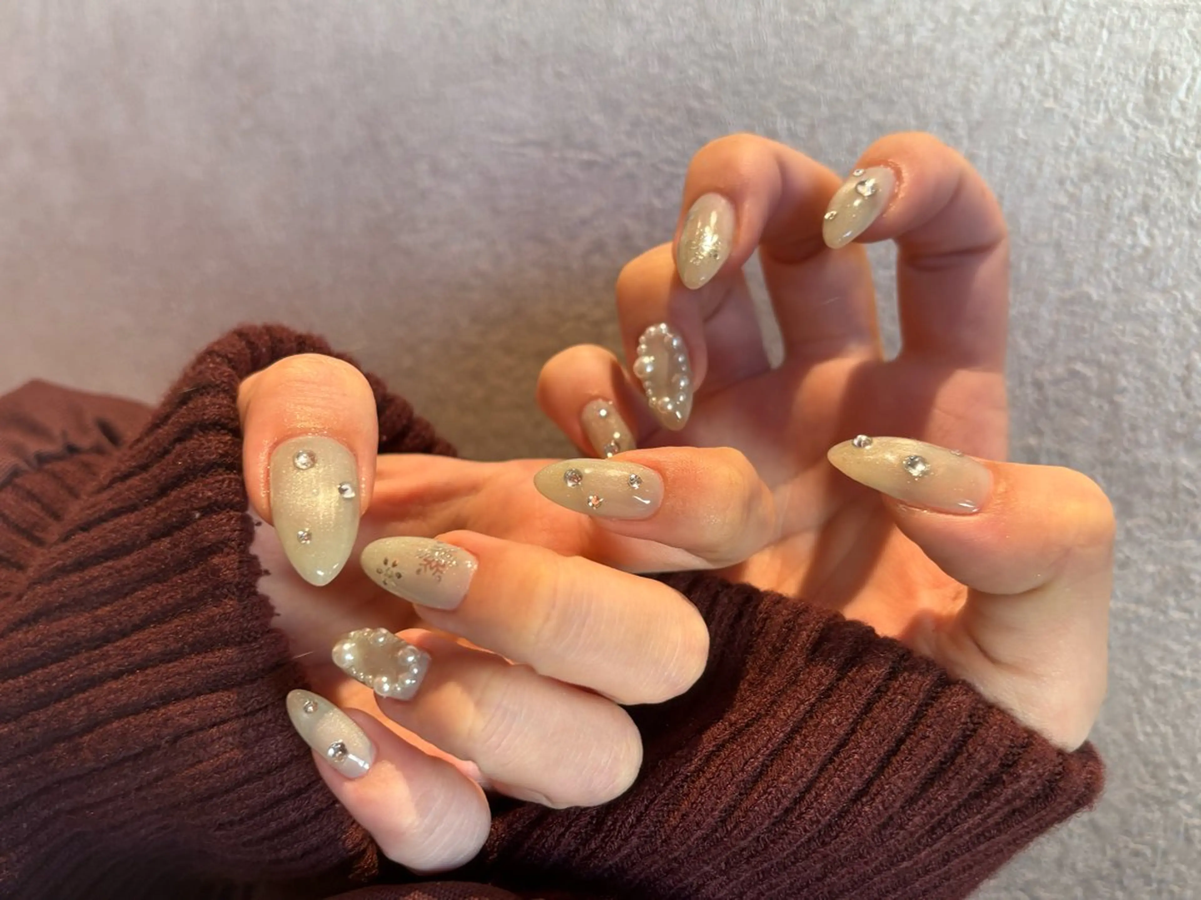 ネイル ジェルネイル マグネットネイル 持ち込み パラジェル シンプルネイル ハンドネイル Huea所属・Huea _ayaのネイルデザイン