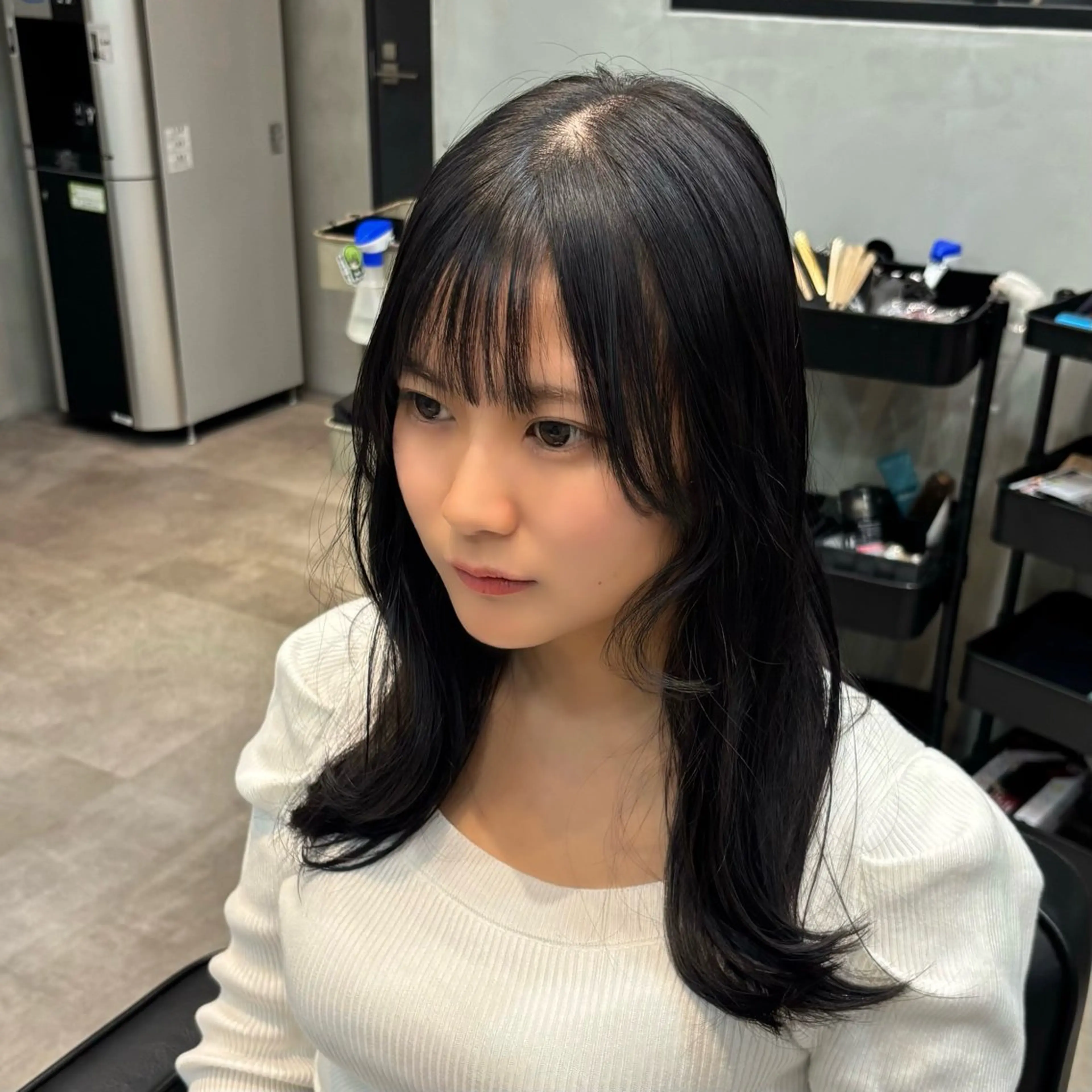 ロング カラー カット ヘアカラー 片平 帆香のヘアスタイル