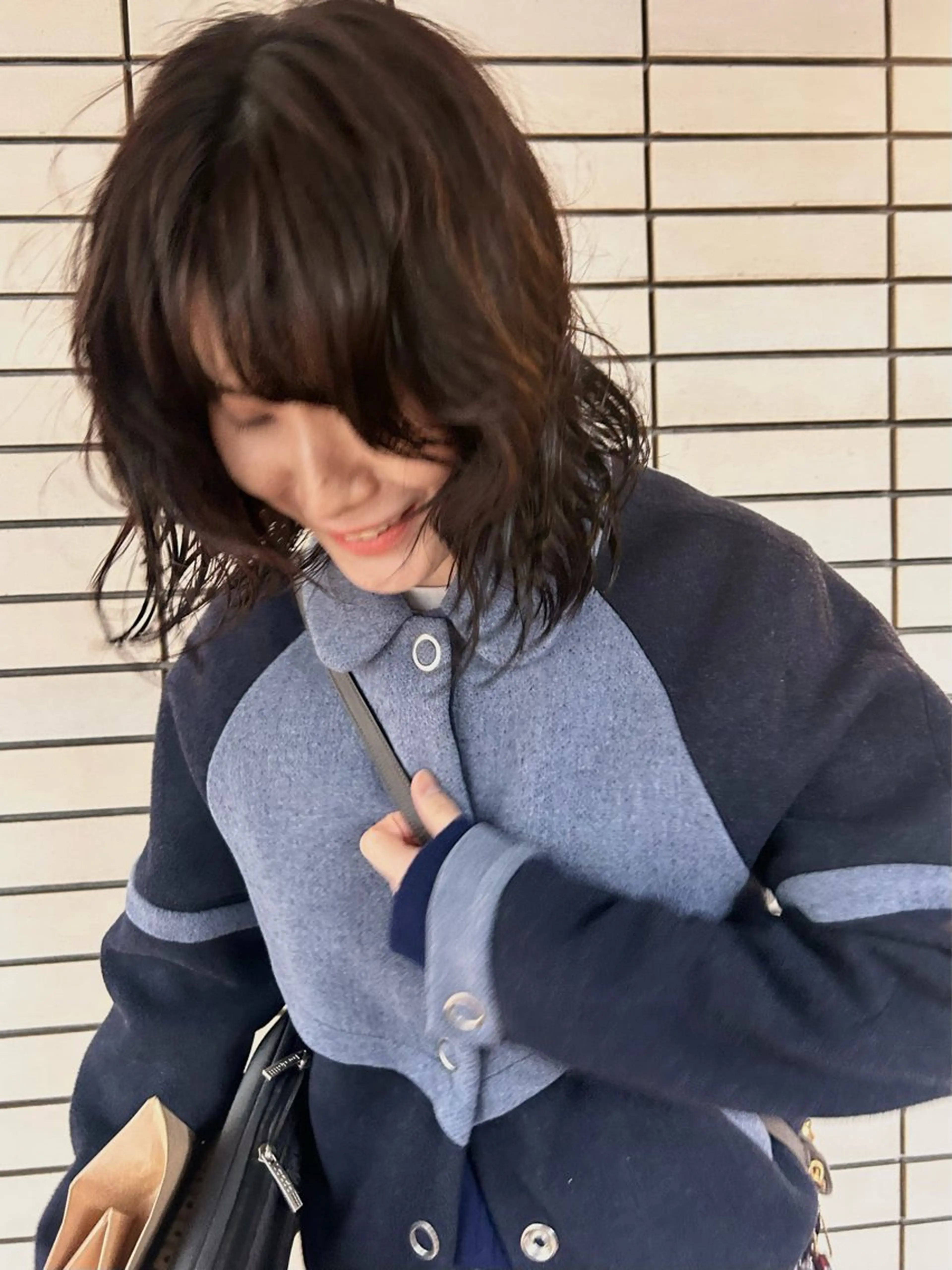 ミディアム カラー パーマ デザインカット/ パーマ/nanaのヘアスタイル