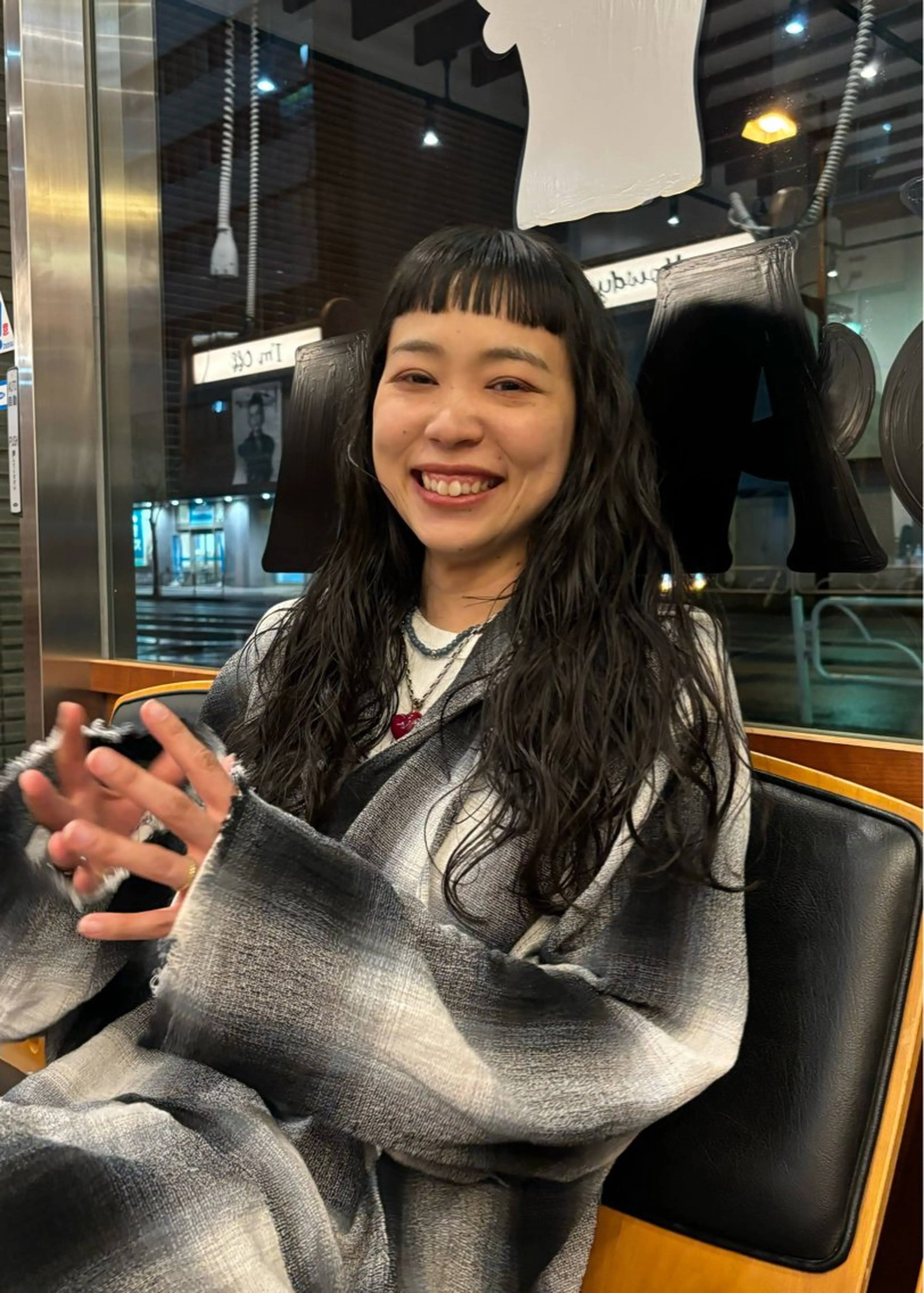 ロング パーマ ロング SASAnagano 堀内未梨のヘアスタイル