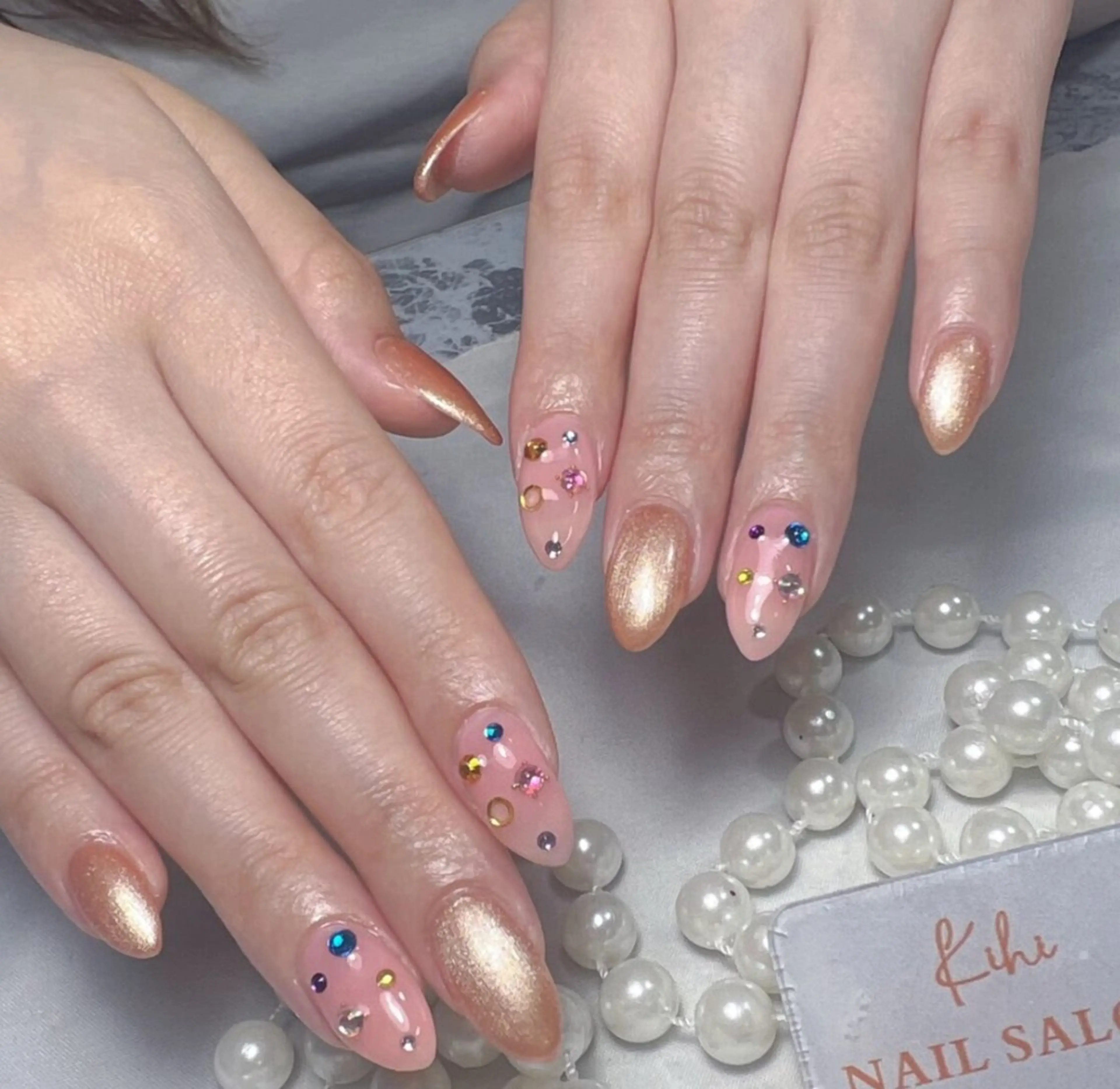 ネイル アートネイル フレンチネイル ジェルネイル グラデーション 韓国ネイル 村中 ハナのネイルデザイン