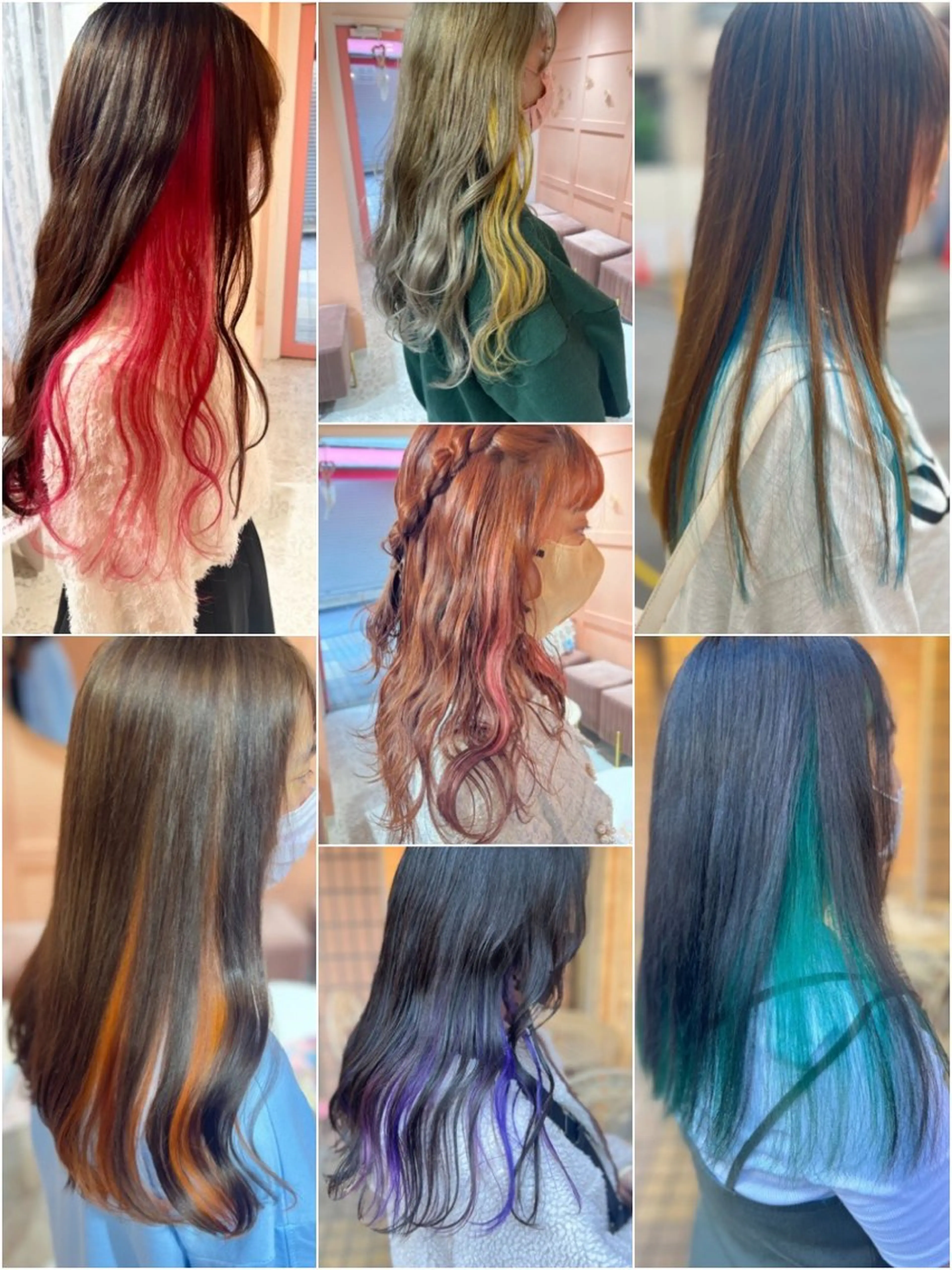 インナーカラーエクステ6本～3300円＋エクステのカラー2200円の写真