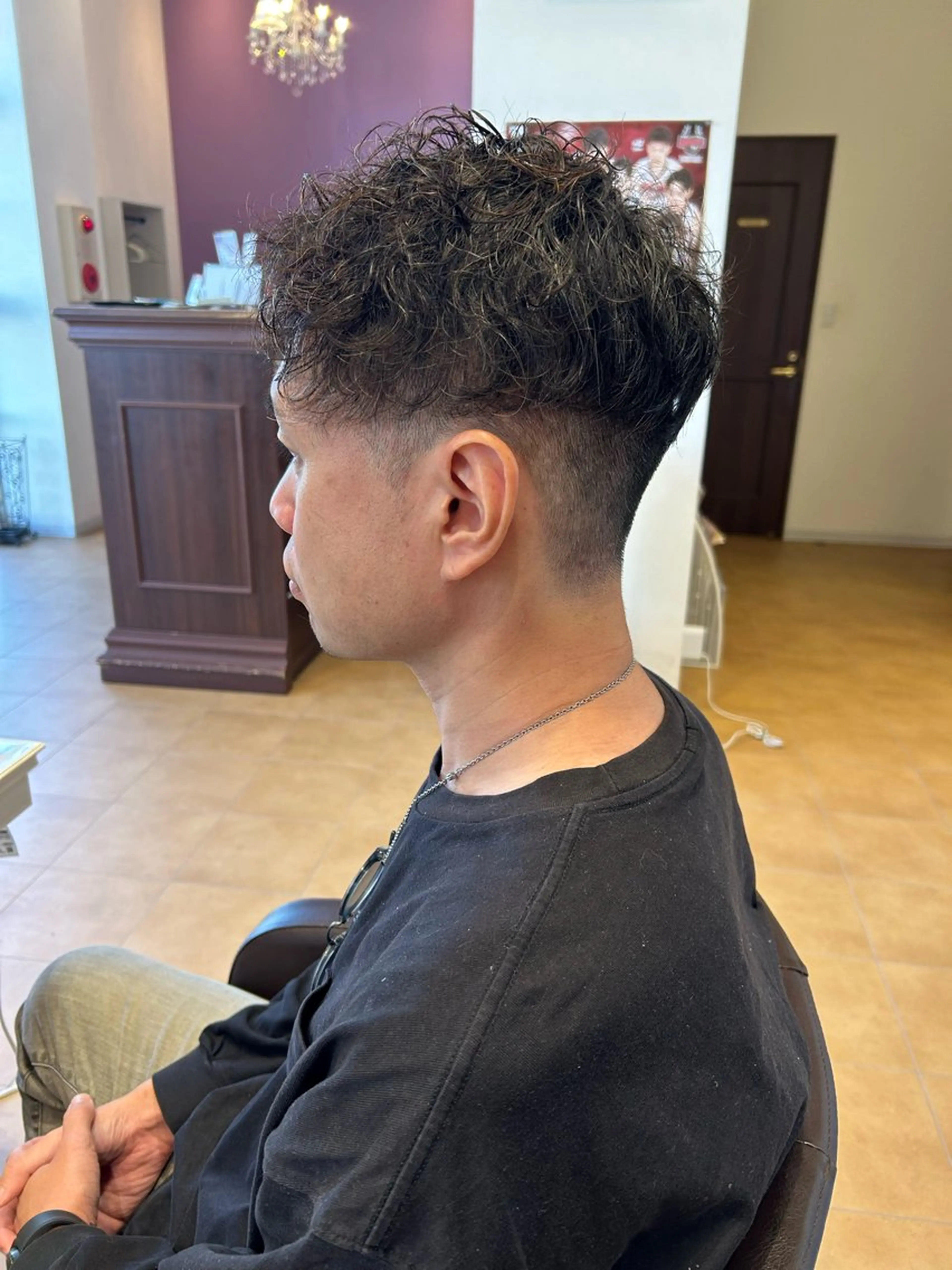 パーマ メンズ カット パーマ 今中 紗英のヘアスタイル