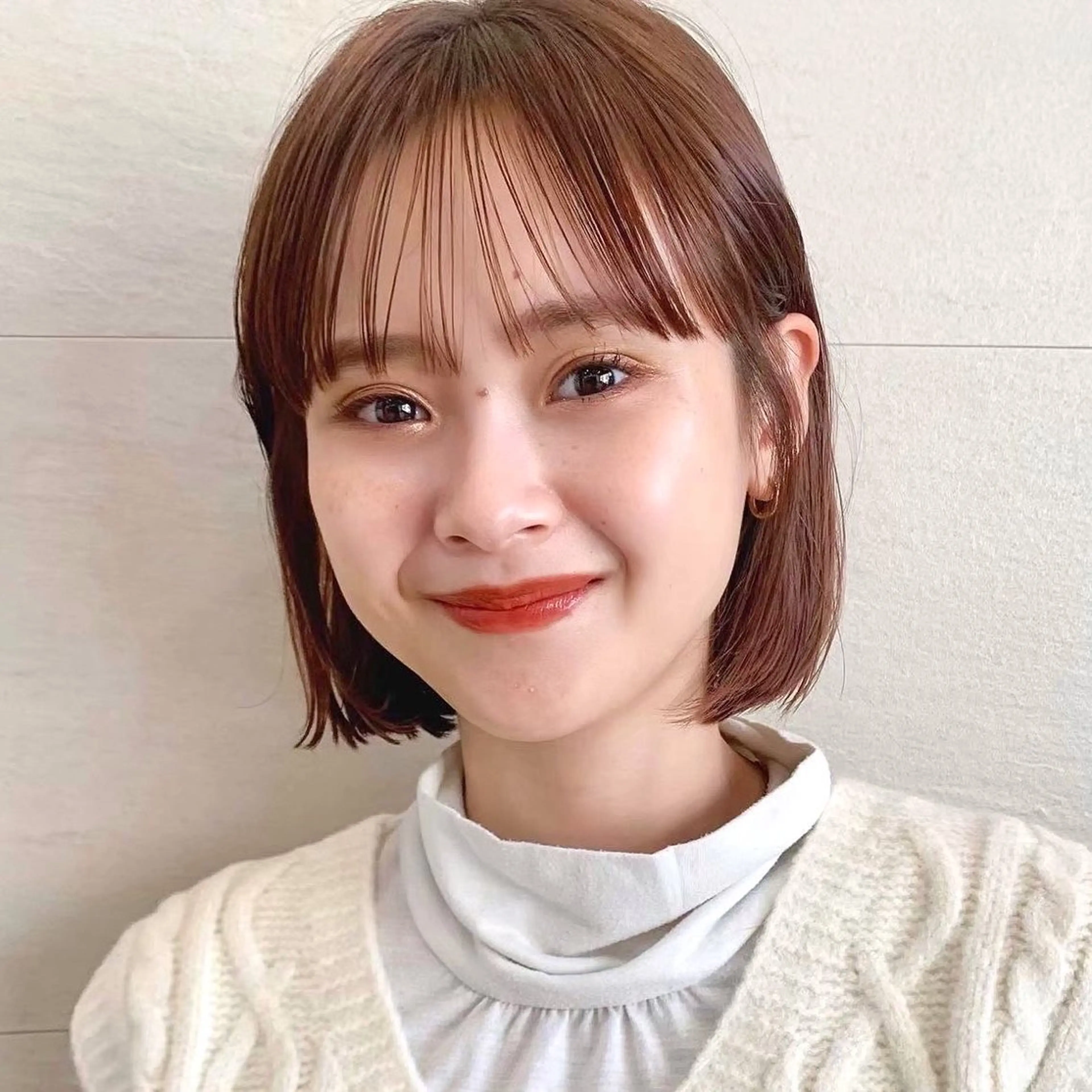 ミディアム カラー カット トリートメント 🌱小顔ヘア/ボブ ミディアム/双葉🌱のヘアスタイル