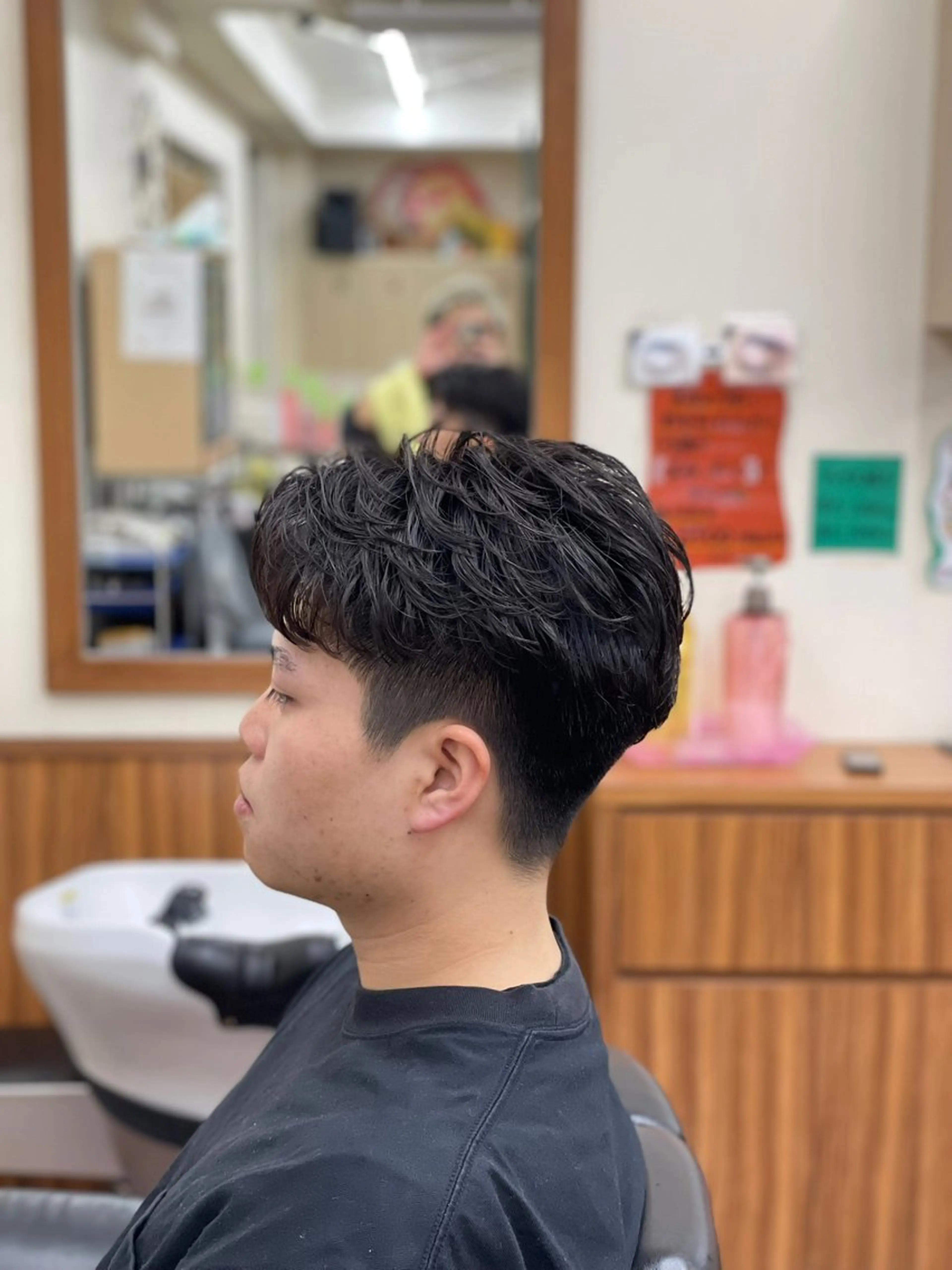 ミディアム パーマ メンズ メンズパーマ 赤司 泰樹のヘアスタイル