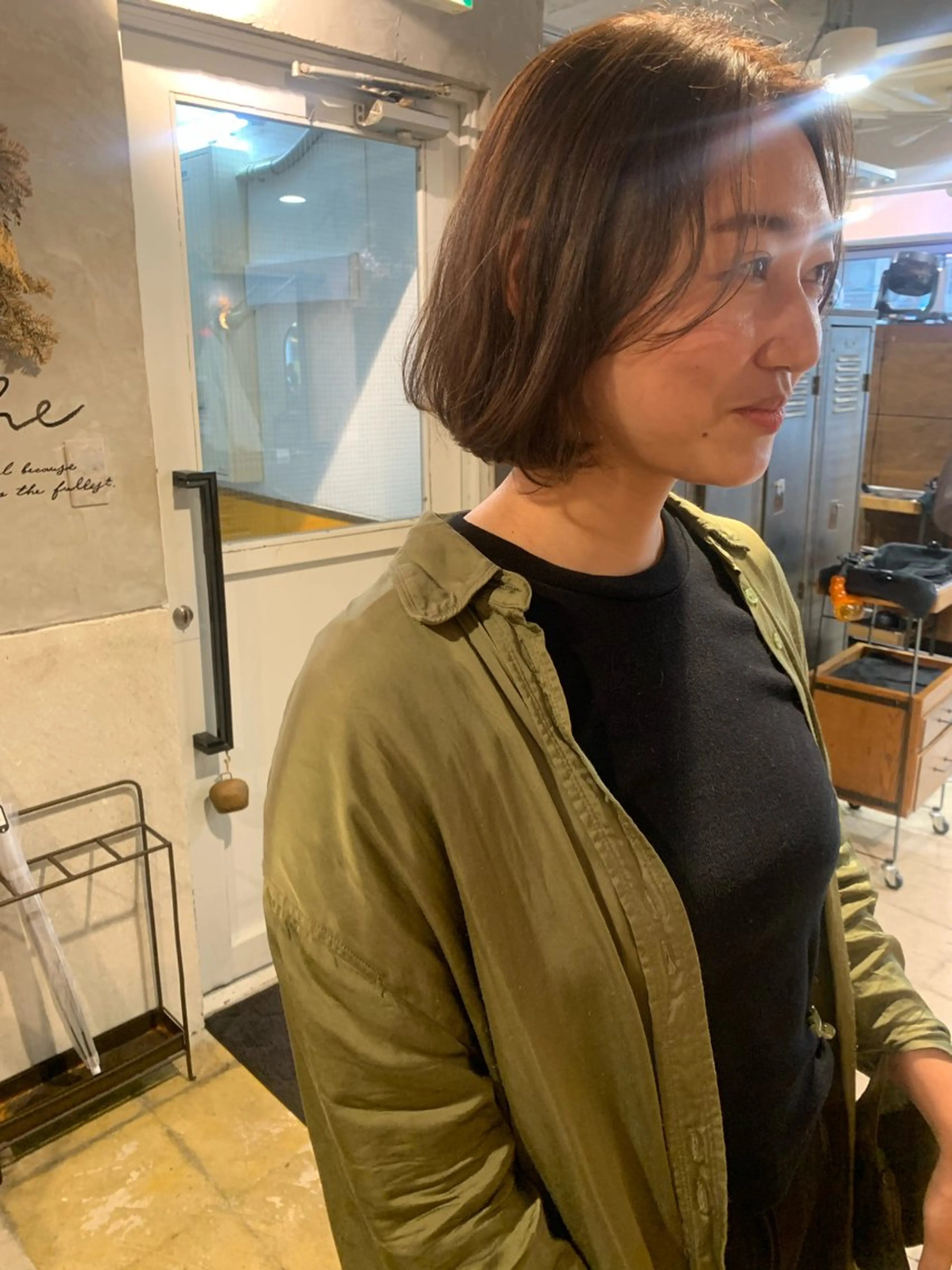 ミディアム カラー 落合 妙佳のヘアスタイル