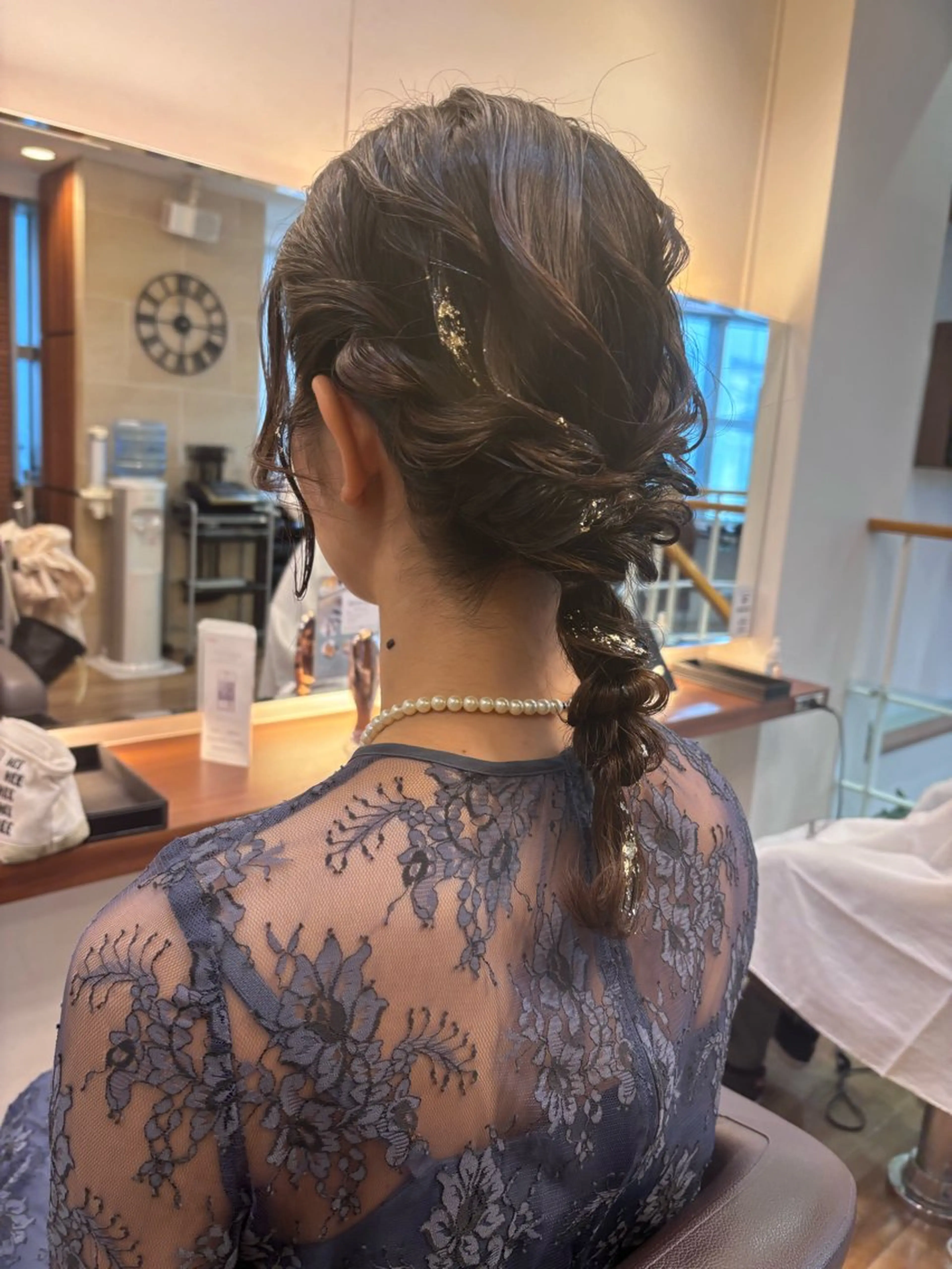 セミロング ヘアアレンジ ヘアセット しみず さくら🌸のヘアスタイル