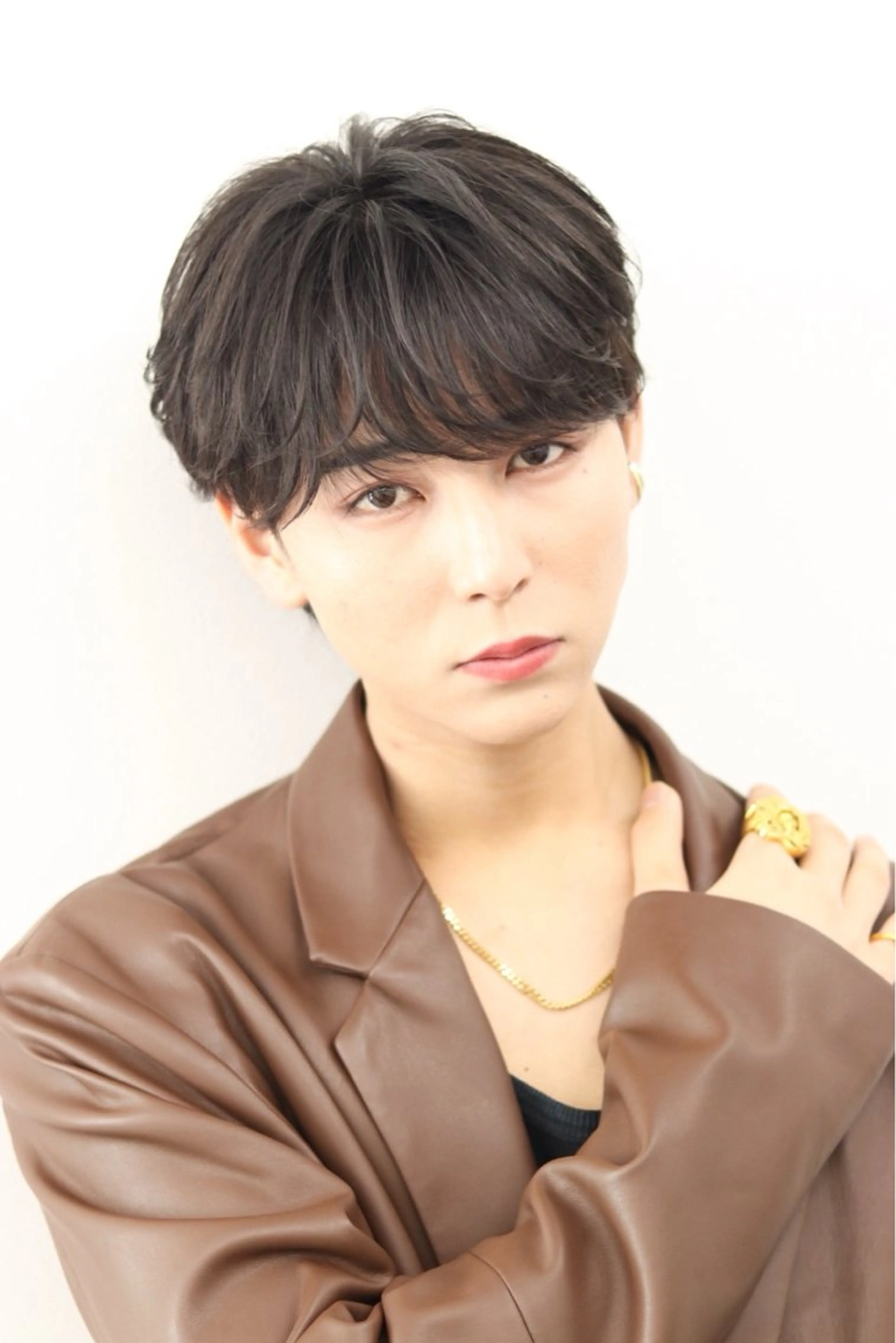 ミディアム パーマ メンズ カット トリートメント シースルーマッシュ/ メンズ/KYOHEIのヘアスタイル