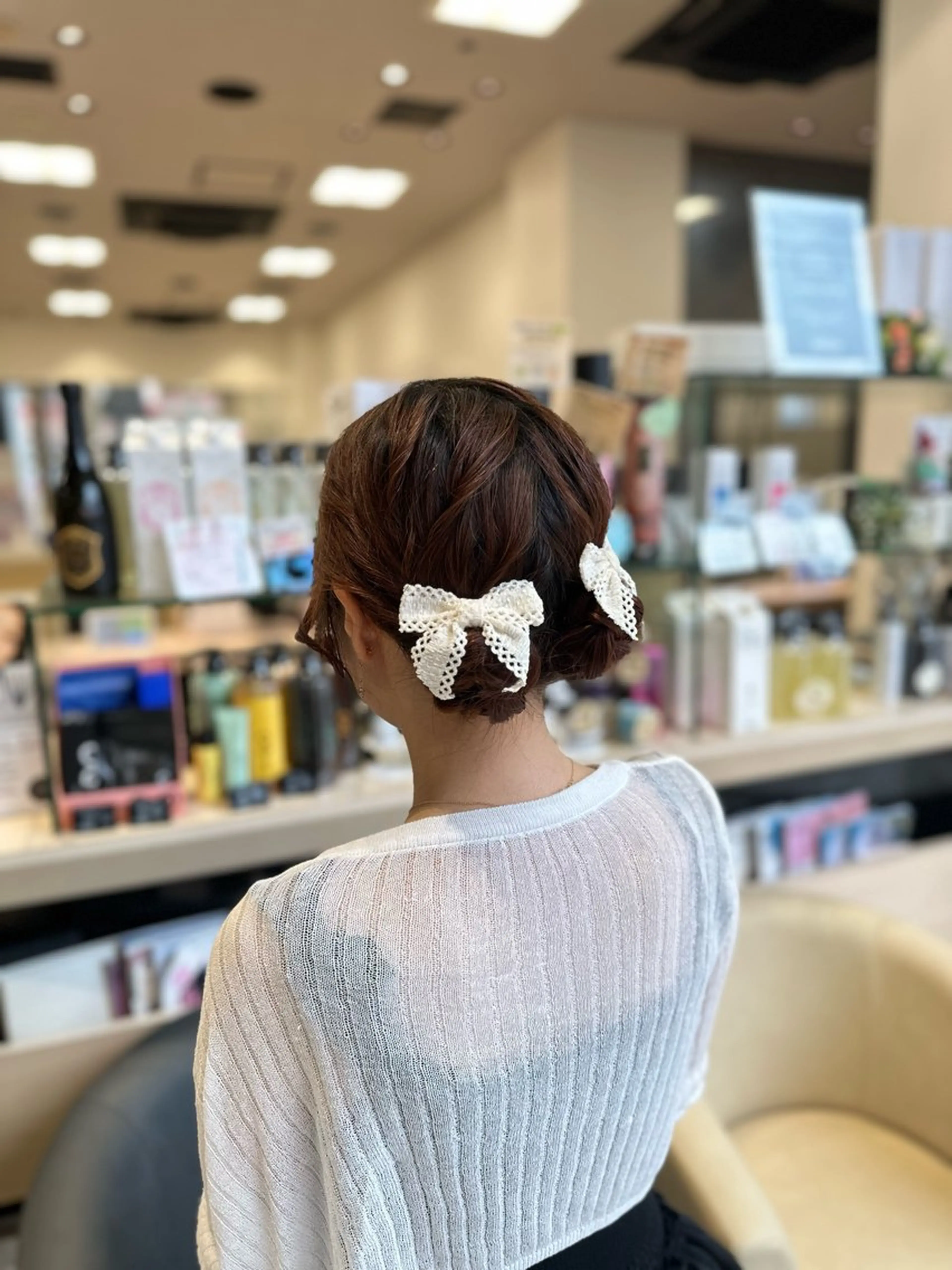 ヘアアレンジ ヘアセット クロスパーマ/うる艶 カラー/Kurumiのヘアスタイル