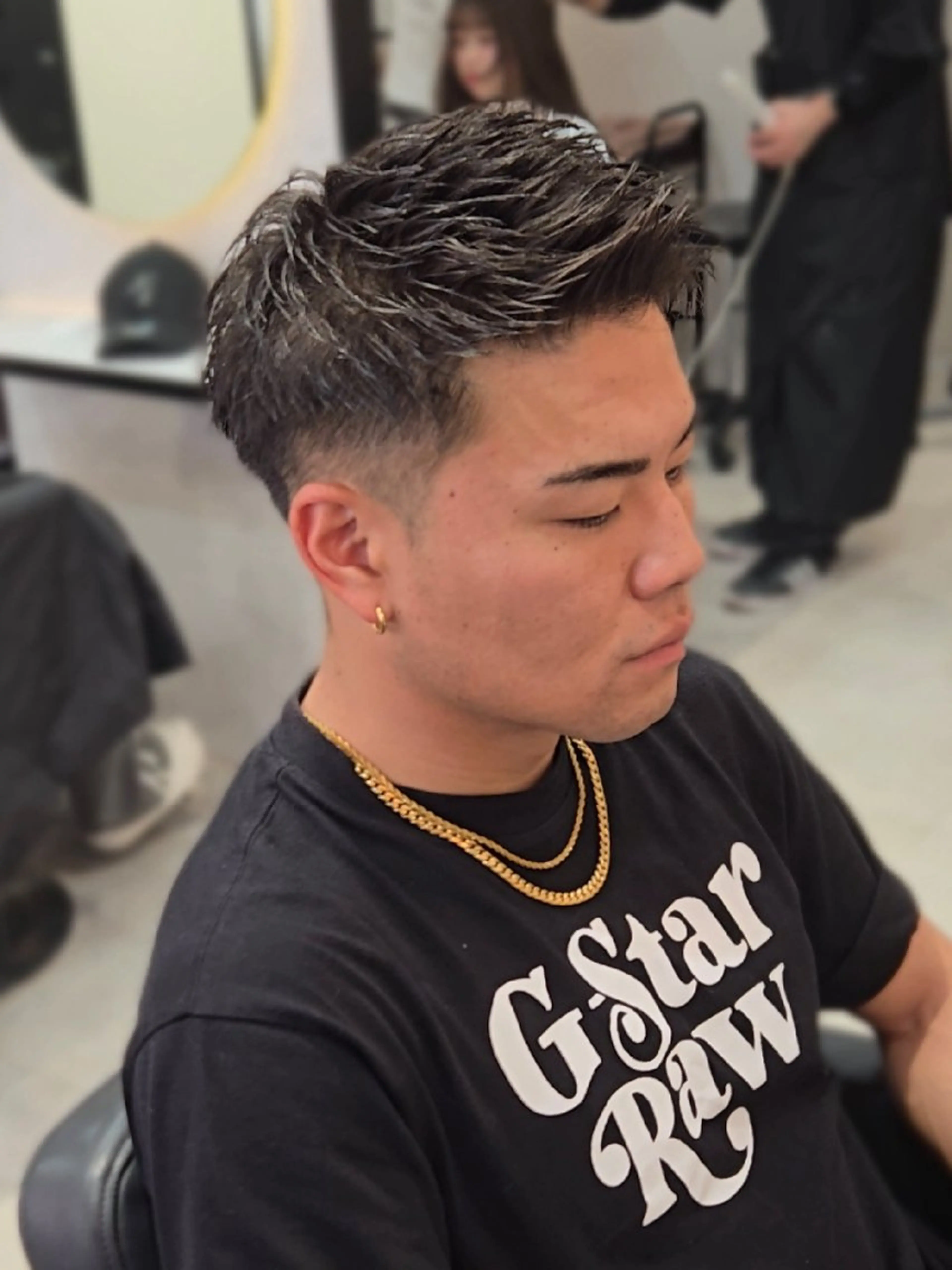 メンズ ショート カット ヘアセット Lapis 名古屋駅前店所属・LEN名古屋/パーマ 海外ヘア/メンズ特化のヘアスタイル