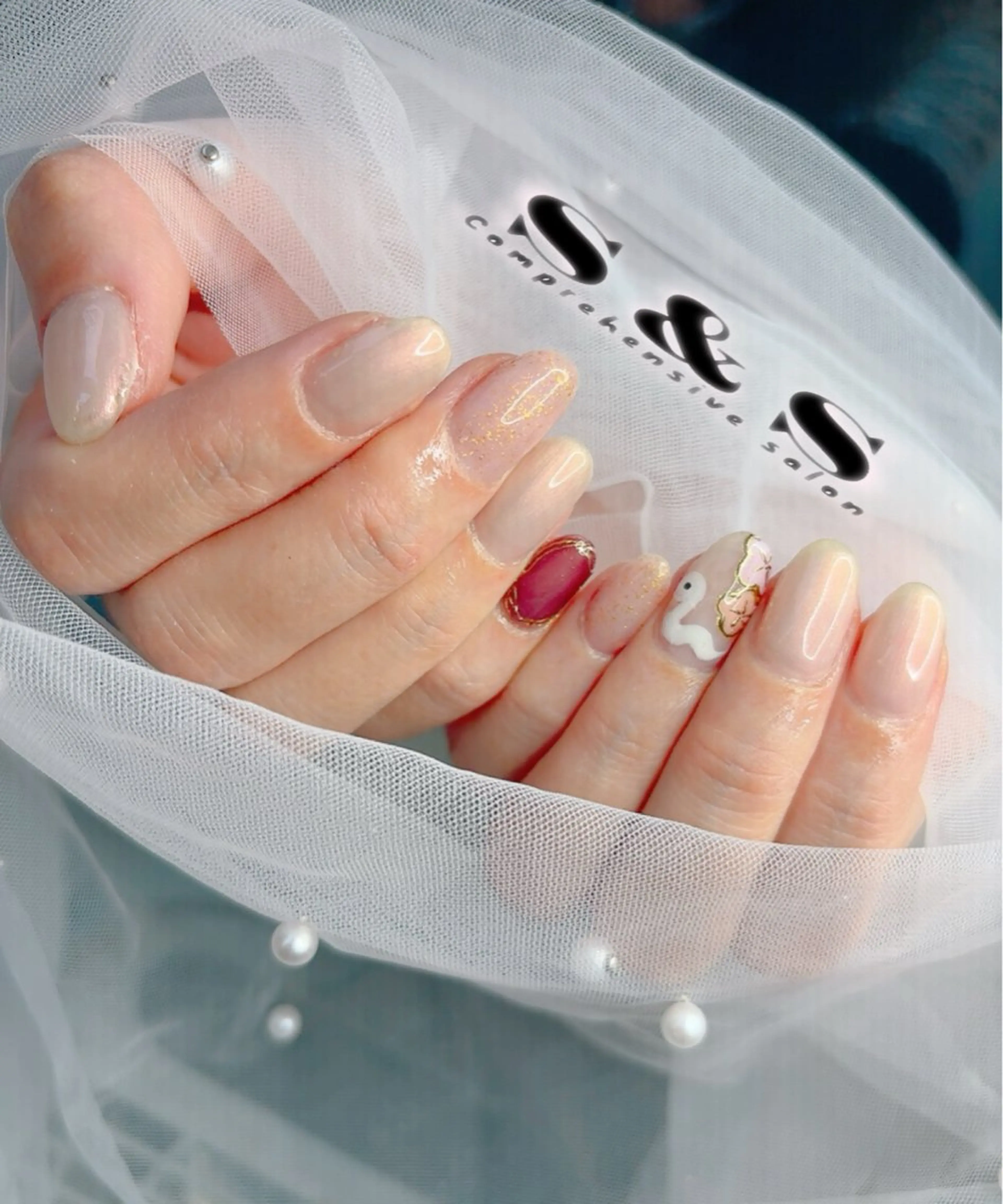 ネイル 長さ出し メンズネイル 持ち込み S&S 村田小百合のネイルデザイン