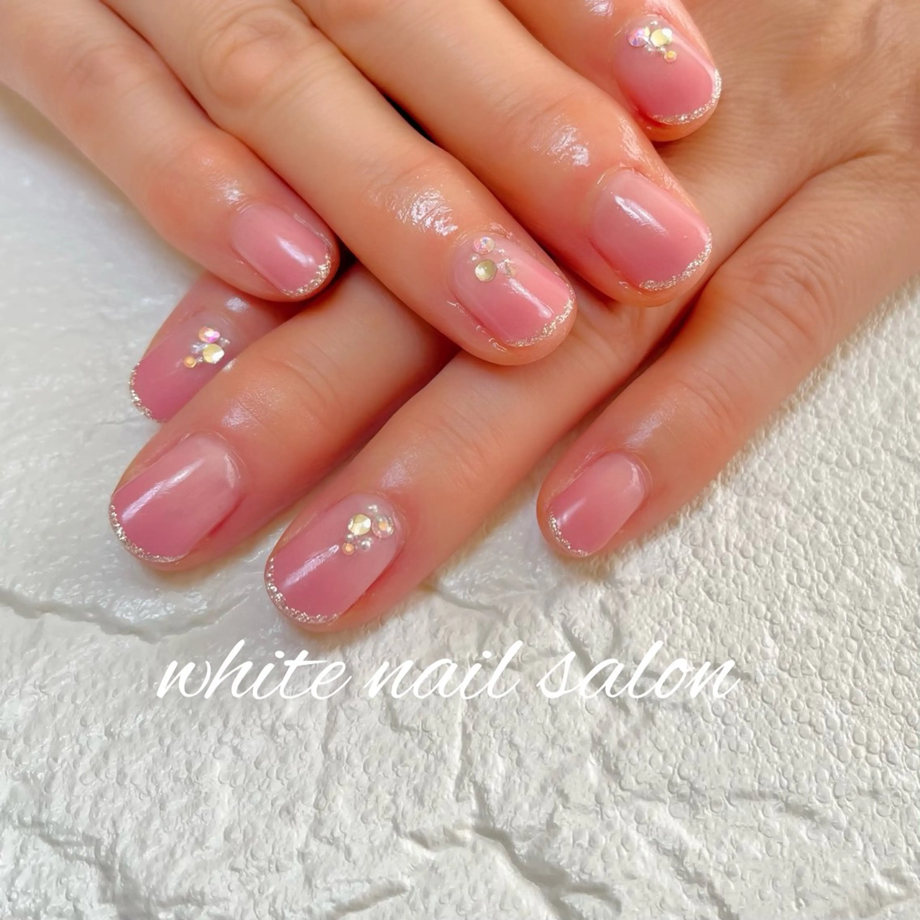 ネイル ラメ(グリッター) ハンドネイル white nail salonのネイルデザイン