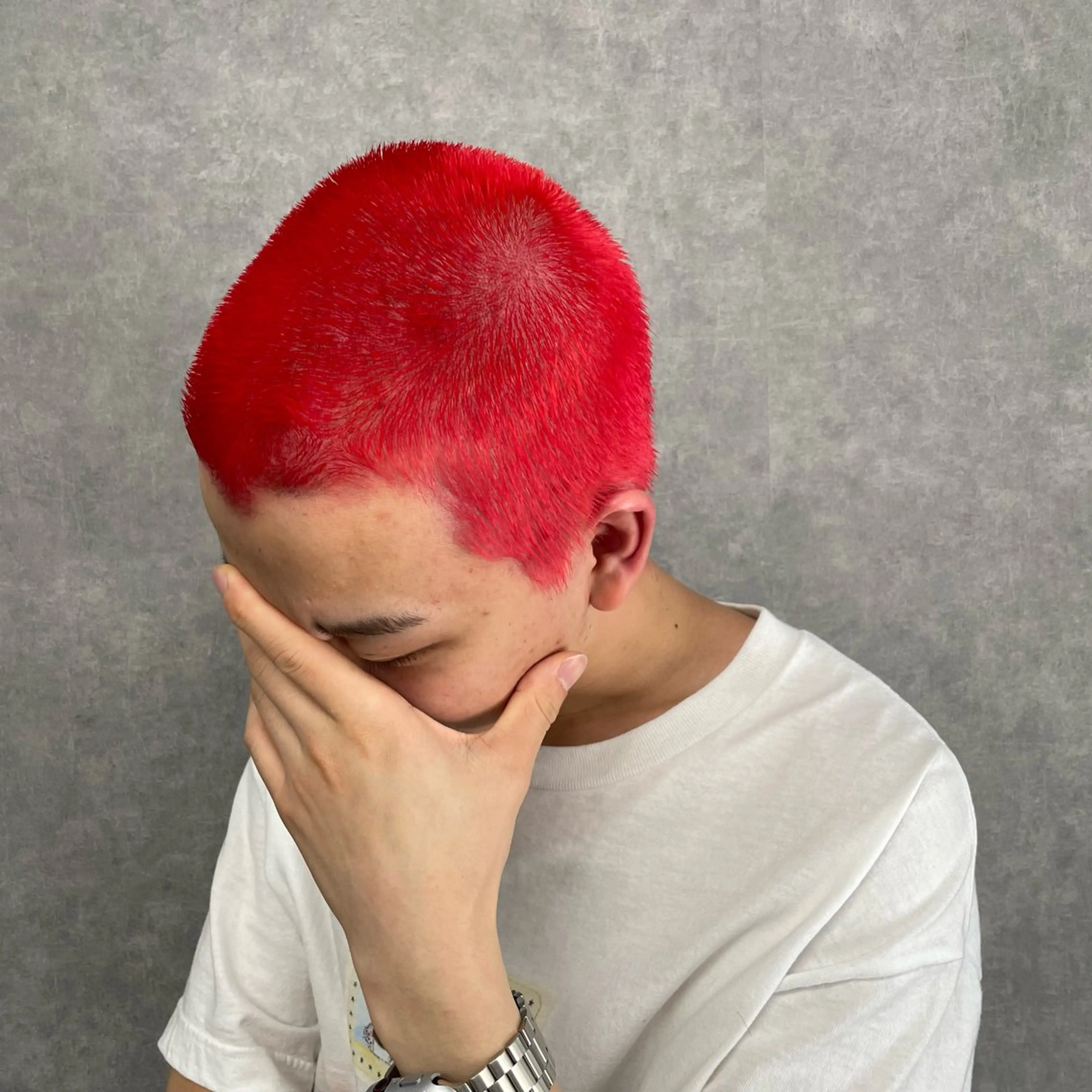 ショート カラー メンズ ヘアカラー トリートメント 🌟ハイトーン/ボブ /RYOJU🌟のヘアスタイル