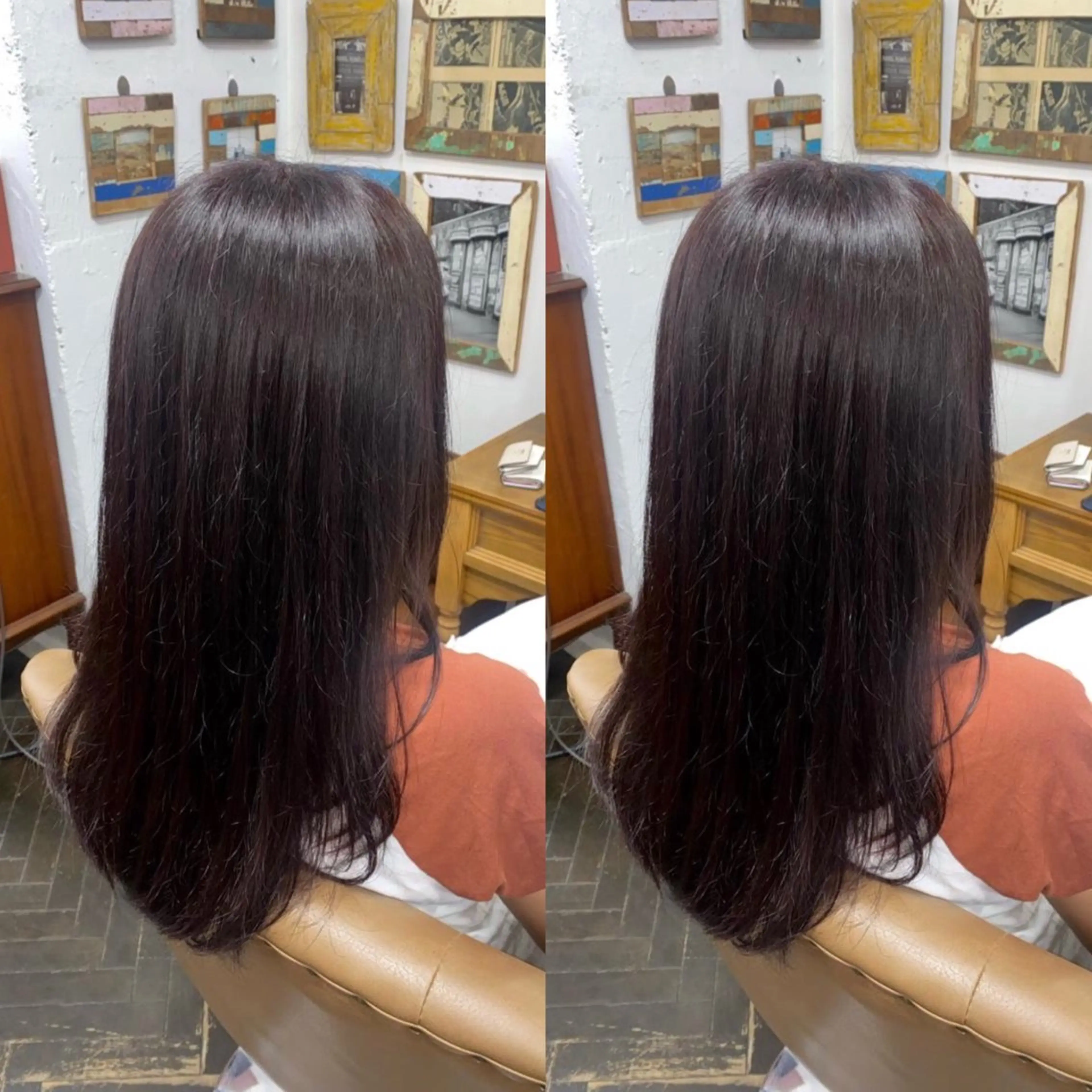 セミロング カラー レッドカラー ☻モエカ/ハイトーン アレンジ☻のヘアスタイル