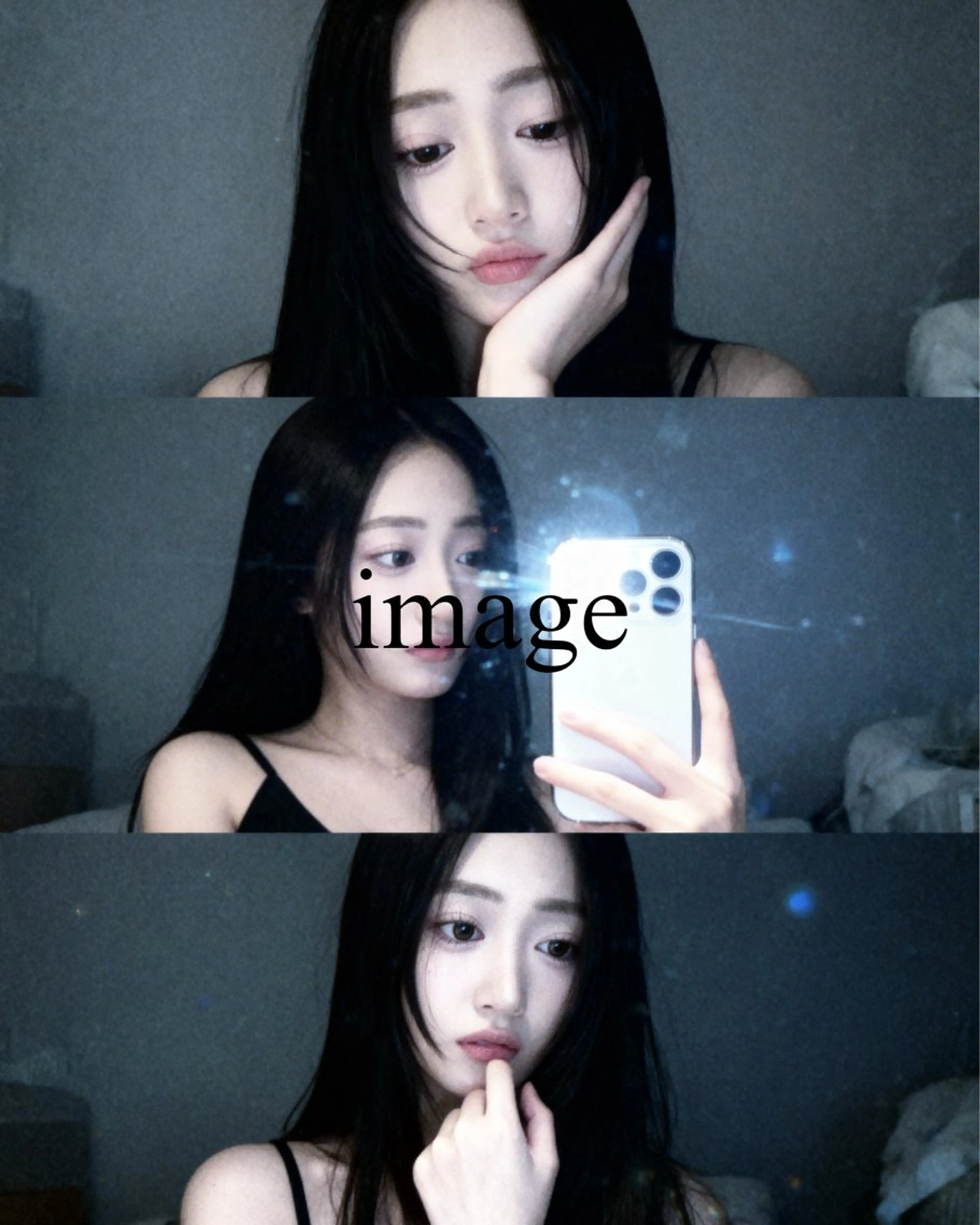 ロング カラー 黒髪 ブルーカラー ブルーブラック 透明感カラー 韓国風ヘア カット ヘアカラー トリートメント 髪質改善 ANFINI所属・ボブ・レイヤー 田中 励也のヘアスタイル