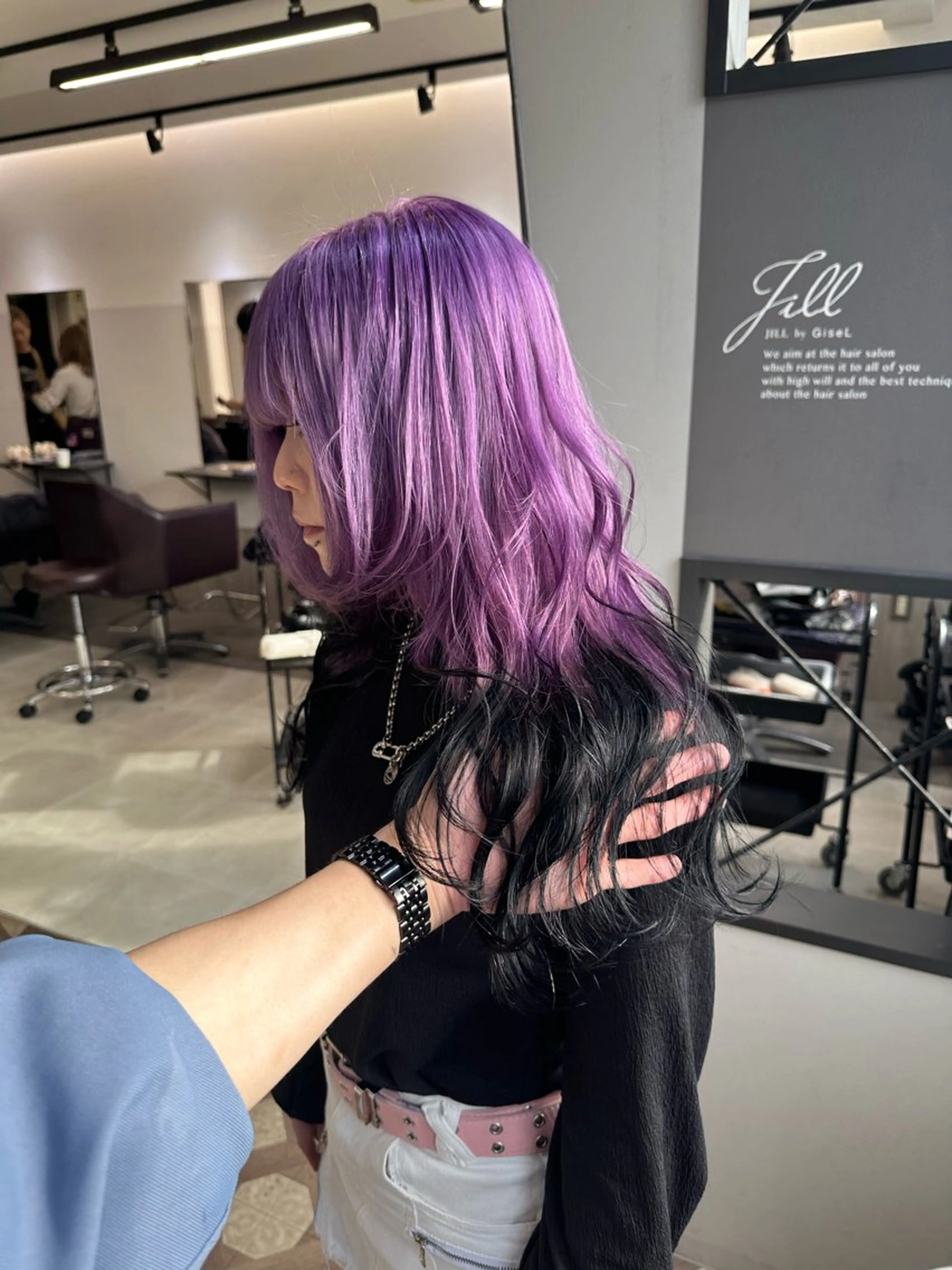 セミロング カラー ヘアカラー トリートメント JILL/鶴岡 和幸/天神のヘアスタイル