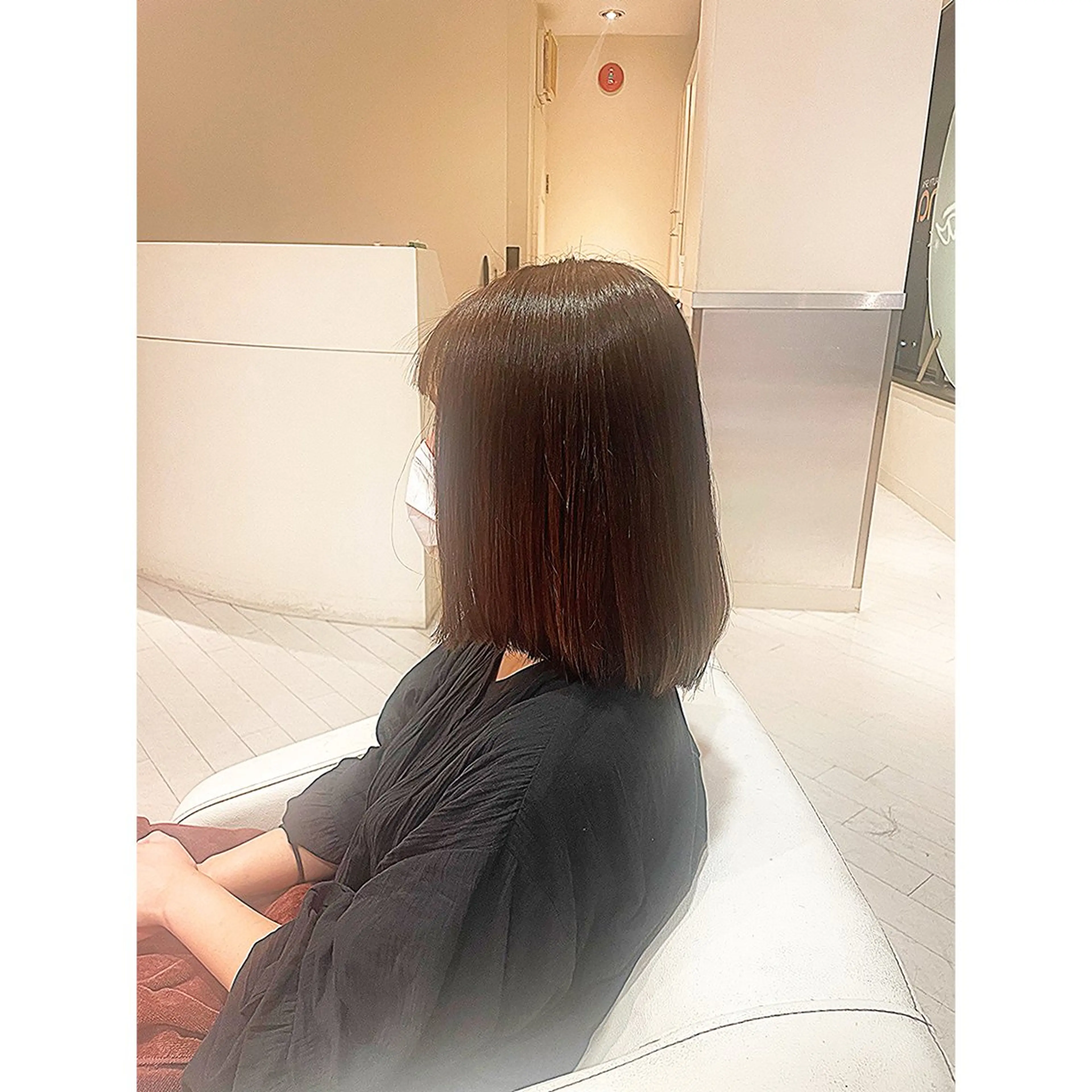 ミディアム ボブ 前さこ 結衣のヘアスタイル