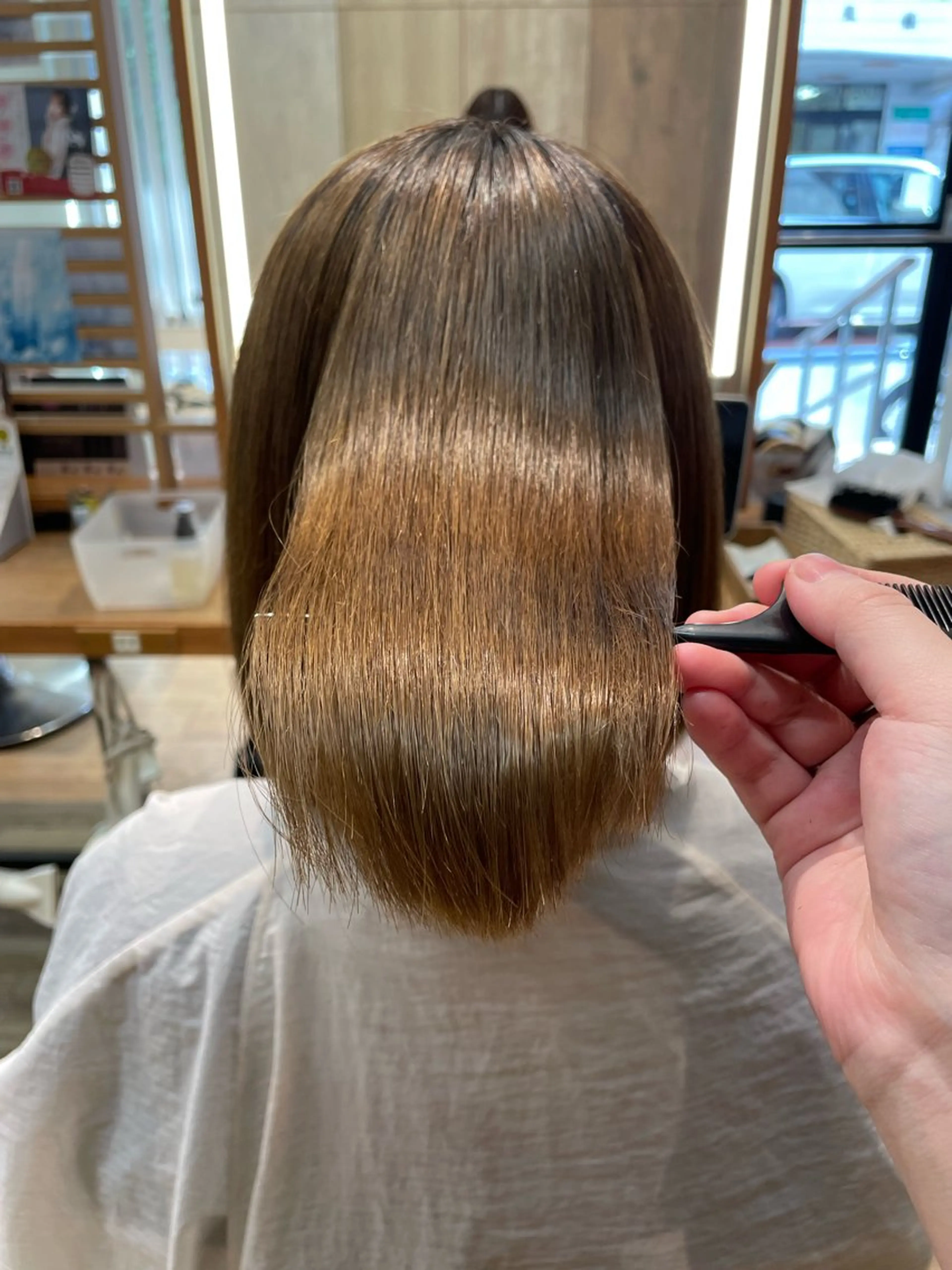 ショート パーマ 酸性ストレート ストレートパーマ カット 縮毛矯正 このみ/髪質改善 /ヘアアレンジ🫧のヘアスタイル