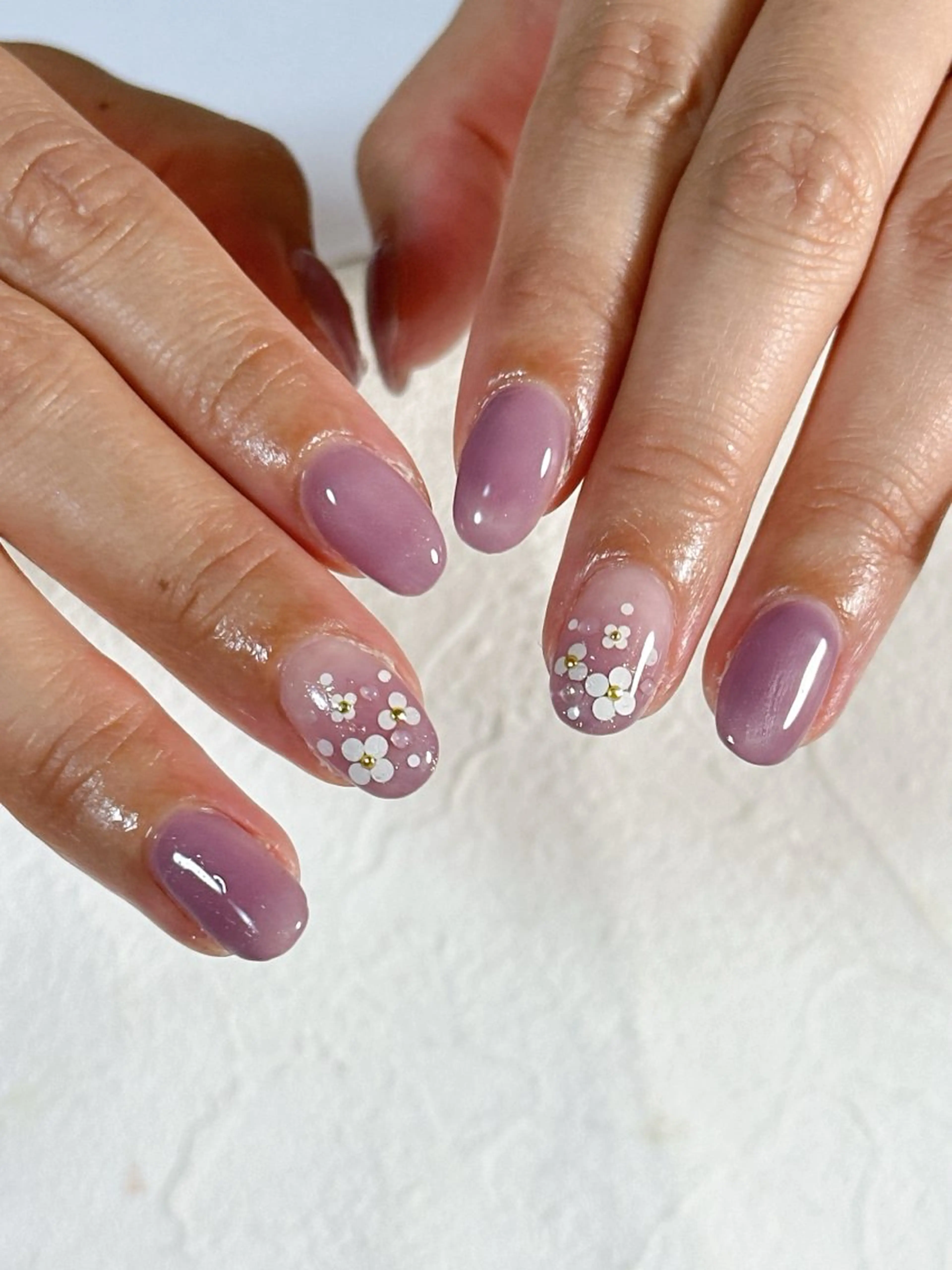 ネイル オーロラネイル フットネイル フレンチネイル ジェルネイル マグネットネイル kiki nail たまプラーザのネイルデザイン