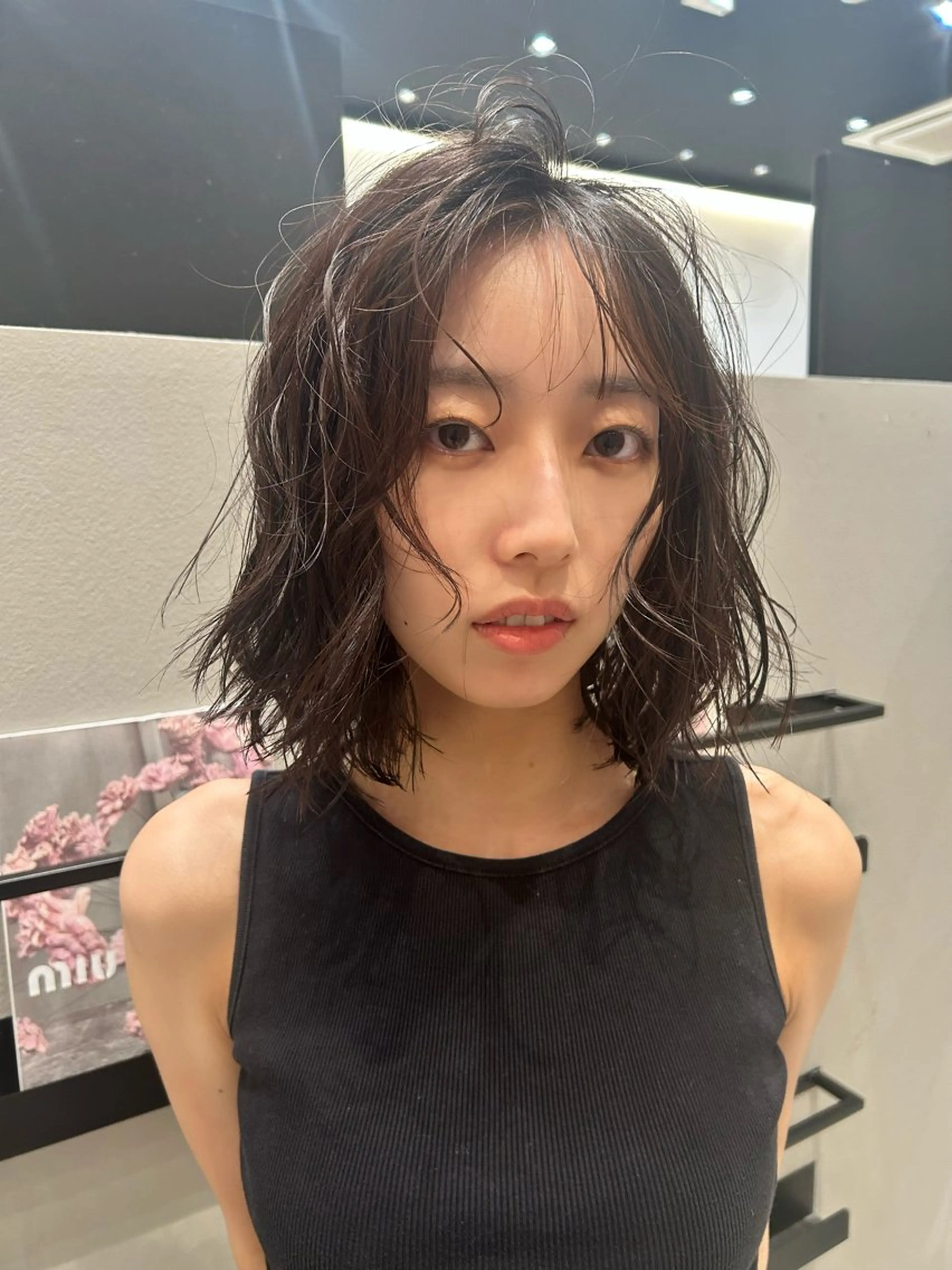 ミディアム k-twoあべのキューズモール店所属・k-two☁あべの/ 艶感カラー/Touaのヘアスタイル