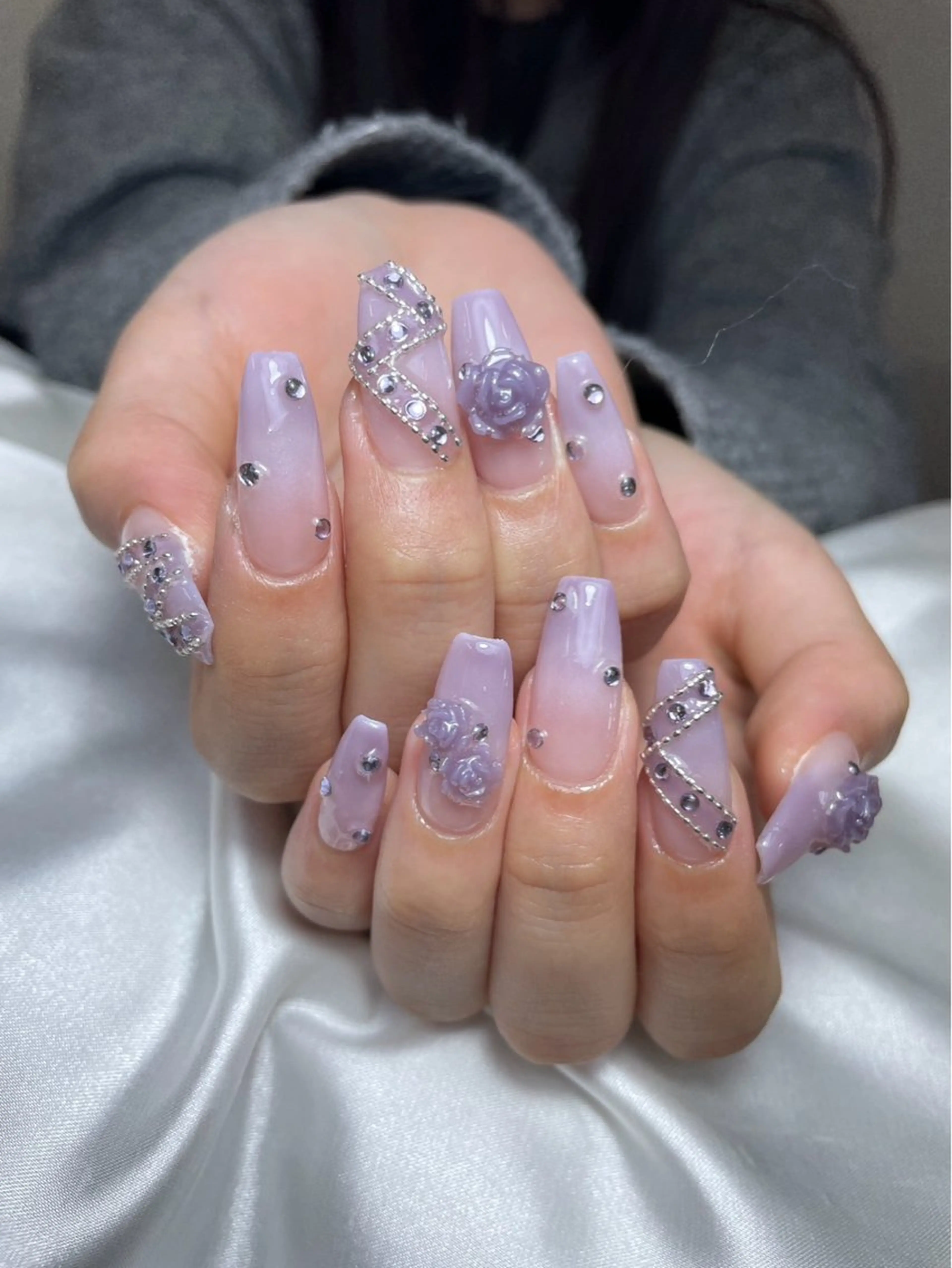 ネイル チークネイル 桜ネイル 長さ出し フットネイル ジェルネイル ハンドネイル XIINH NAIL SALONのネイルデザイン