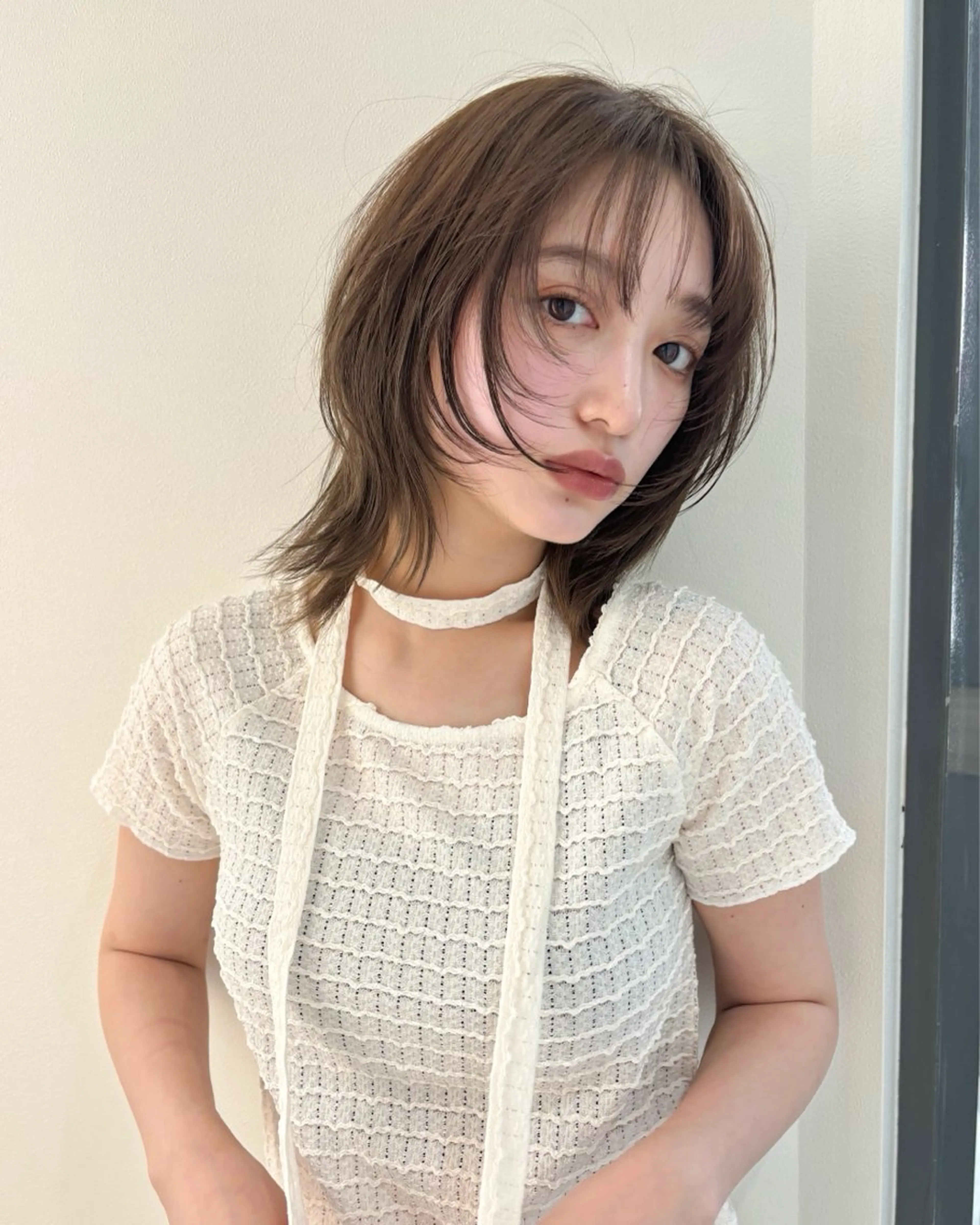 ミディアム カラー 透明感カラー 脇野 茉優のヘアスタイル