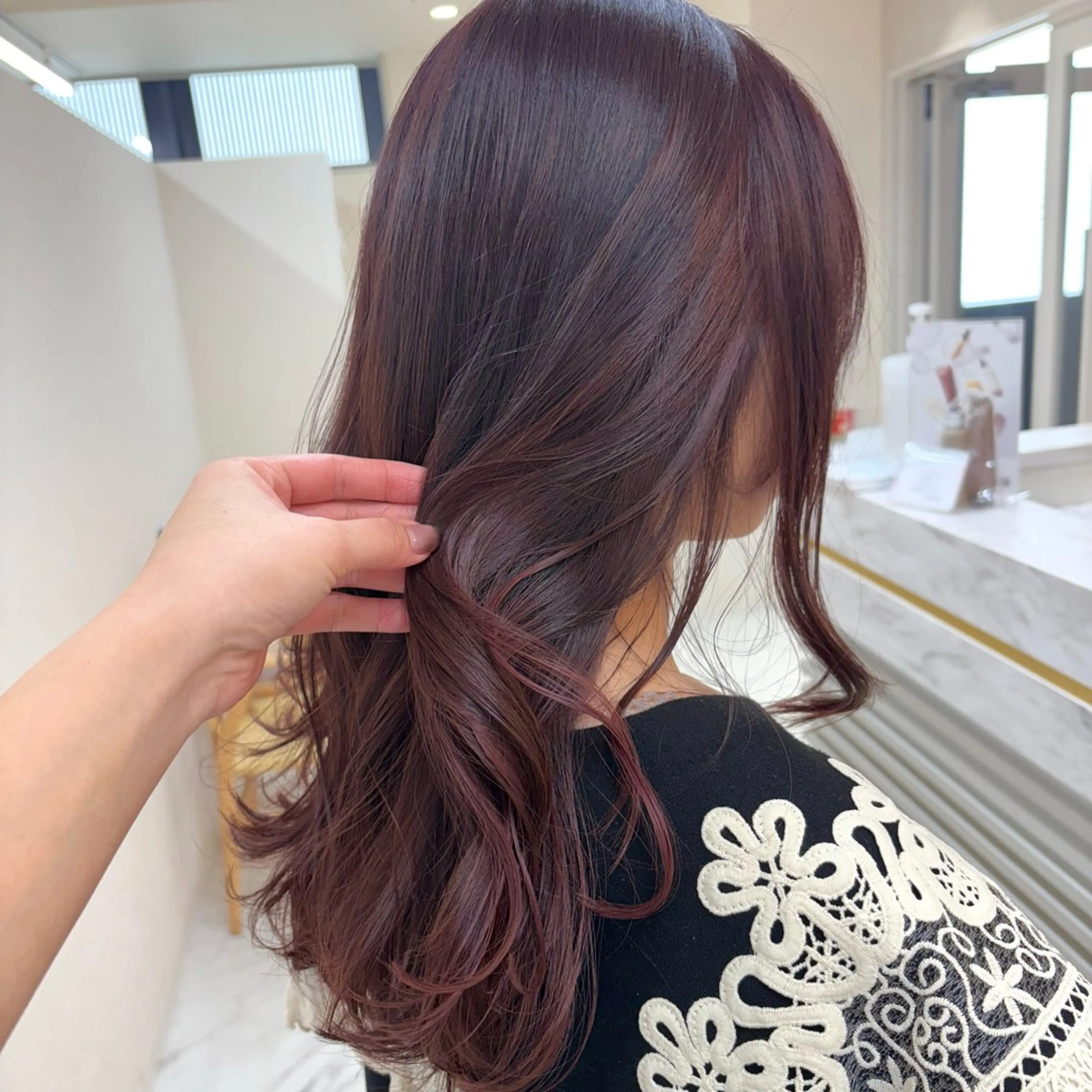 セミロング カラー カット ヘアカラー トリートメント SAKURA 髪質改善/ヘアセットのヘアスタイル