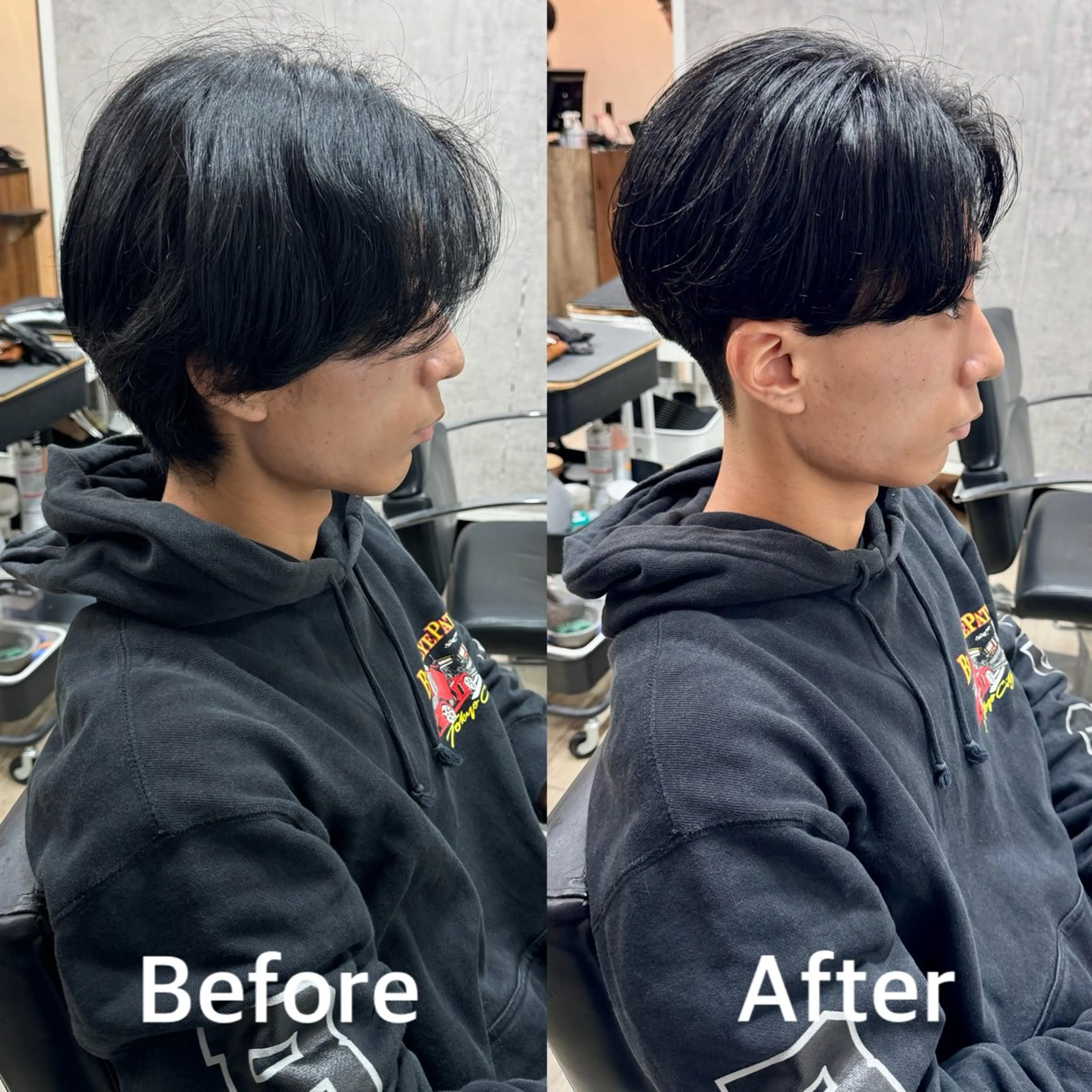 ミディアム パーマ メンズ ミディアムパーマ センターパート メンズパーマ カット パーマ ヘアセット 【池袋/スパイキー ショート】ⓝⓘⓜⓤのヘアスタイル