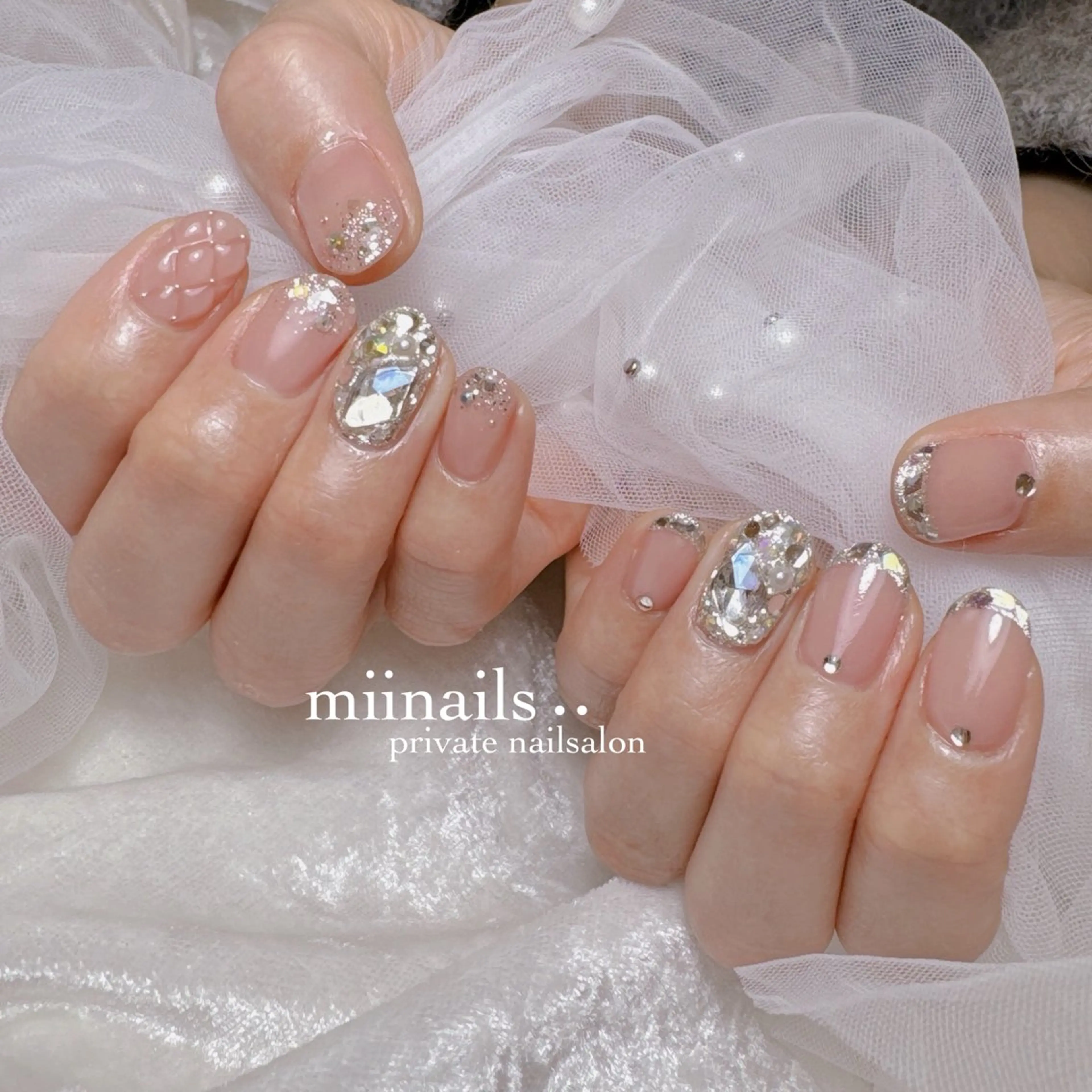 ネイル 韓国ネイル ワンホンネイル ハンドネイル nailsalon miinailsのネイルデザイン