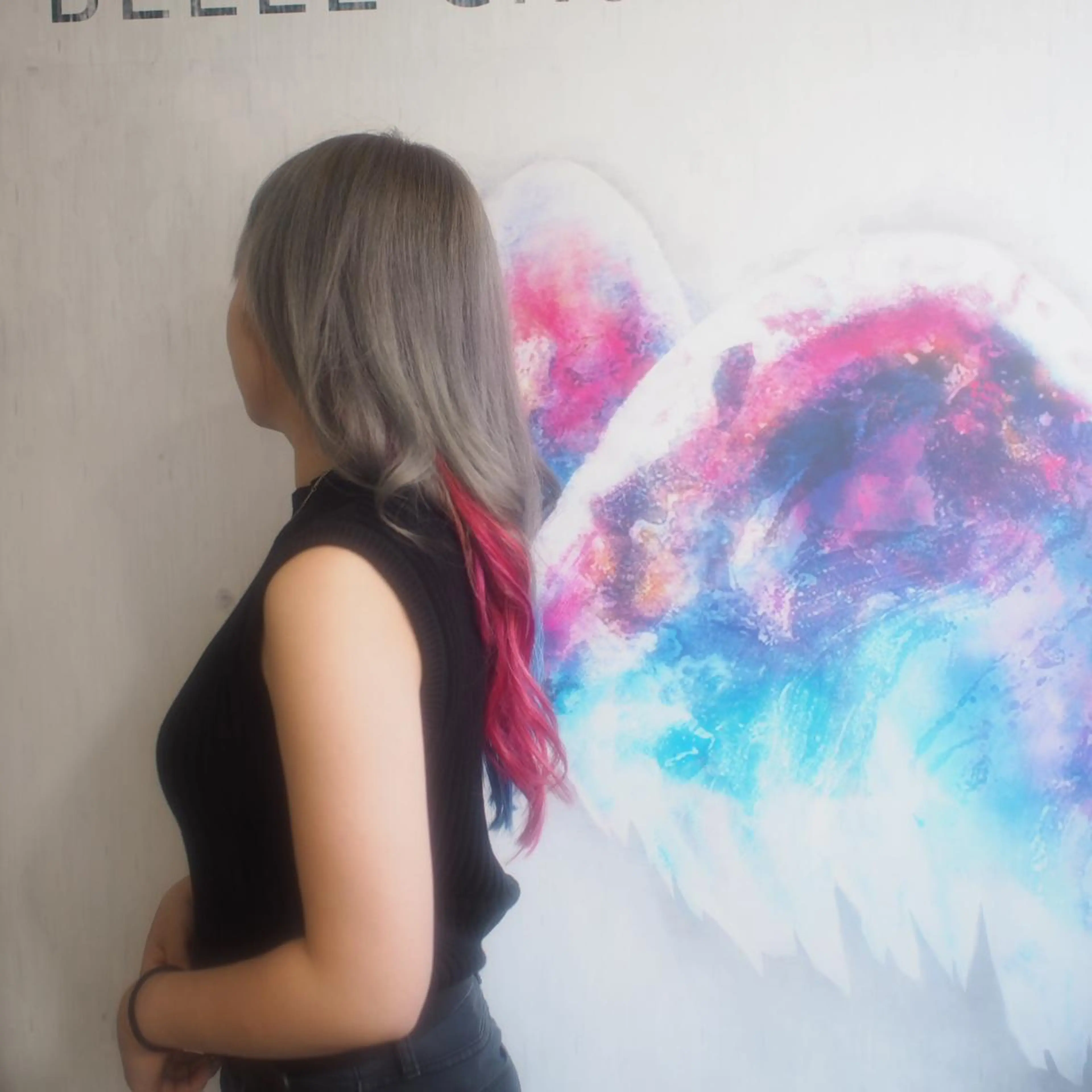 セミロング カラー alpha. カラーエクステ下妻のヘアスタイル