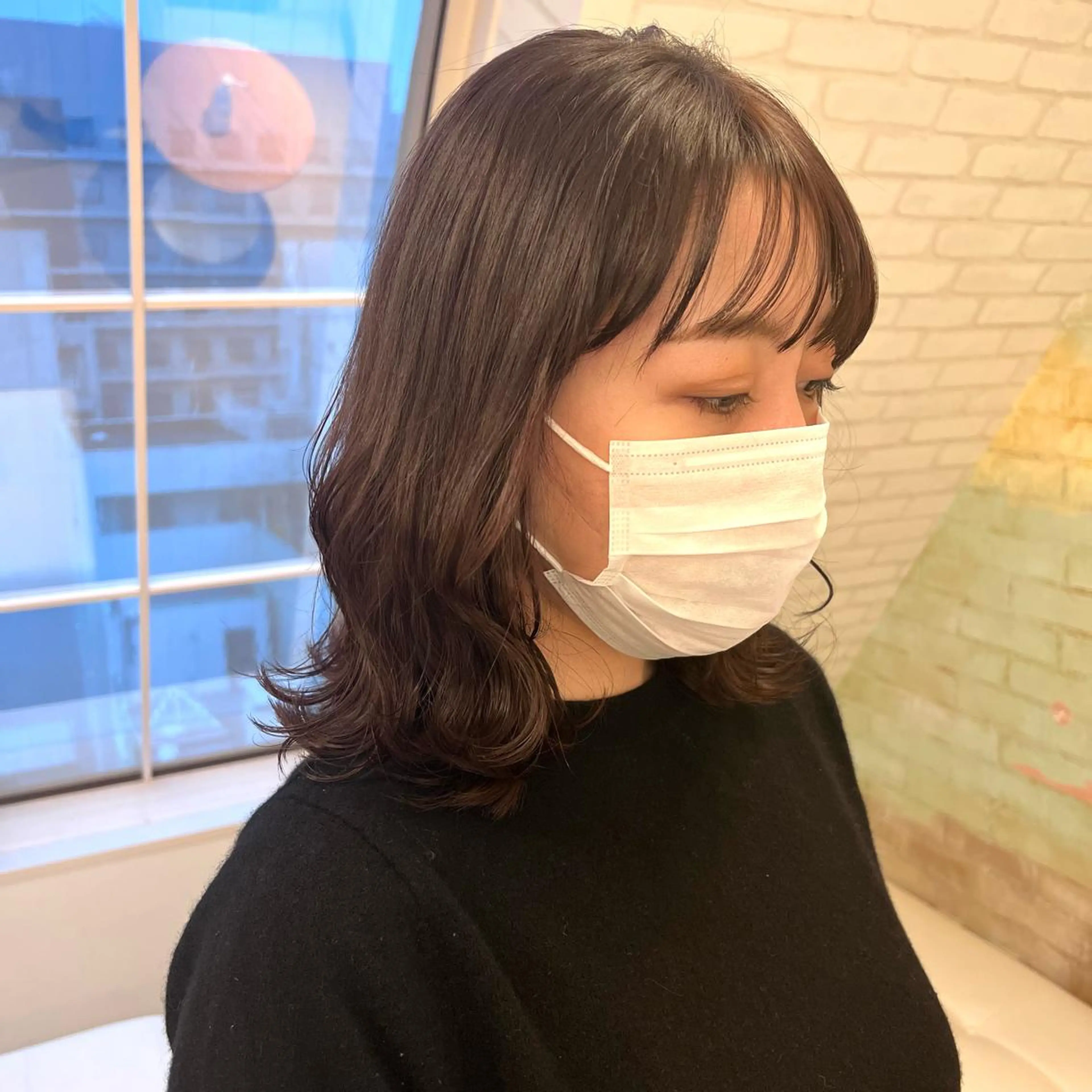 ミディアム カラー YUNA ユウナのヘアスタイル
