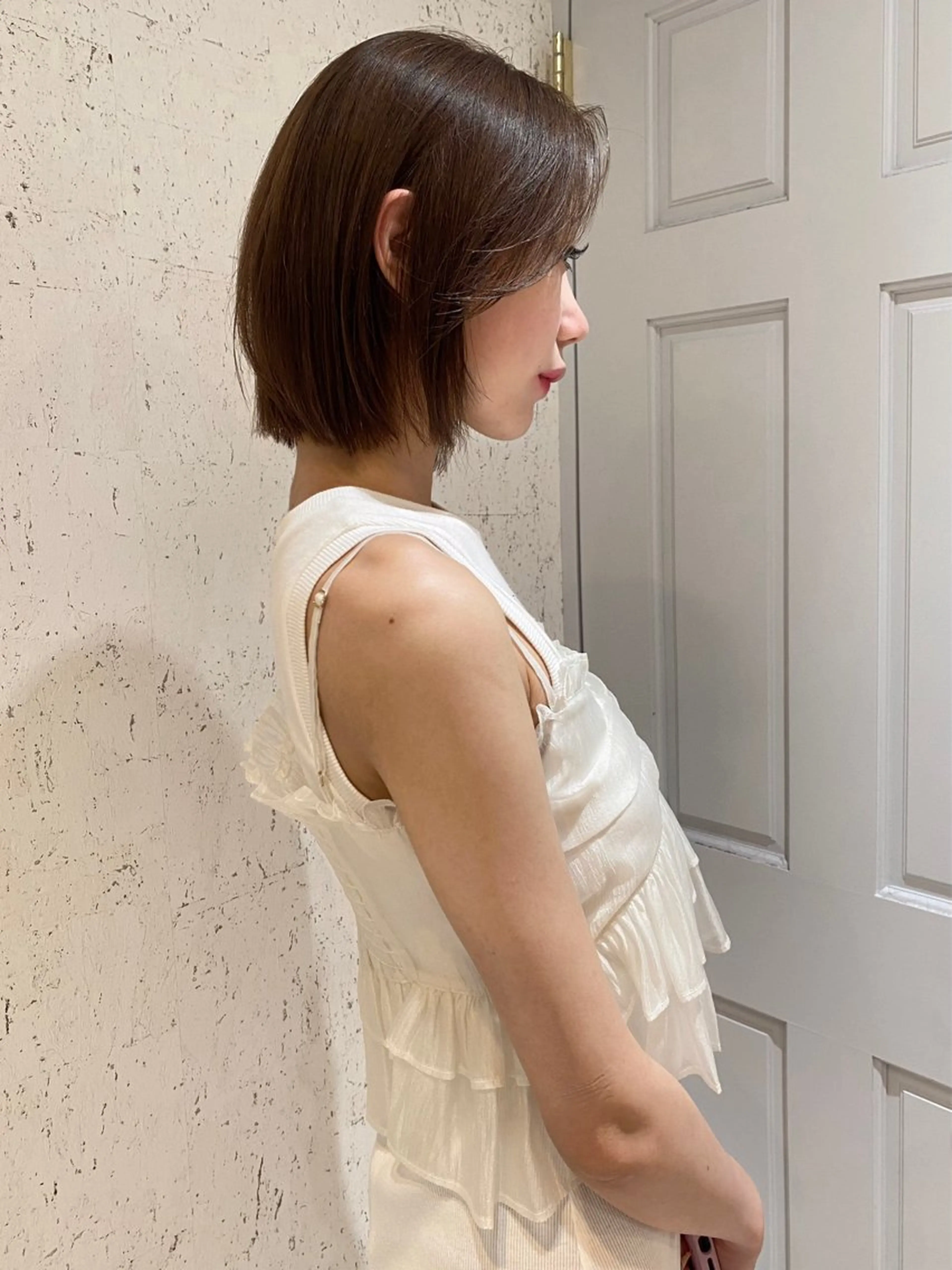 ショート カラー ブラウンカラー 透明感カラー ハイトーンカラー ヘアカラー ヘッドスパ mai / linoah˚✧のヘアスタイル