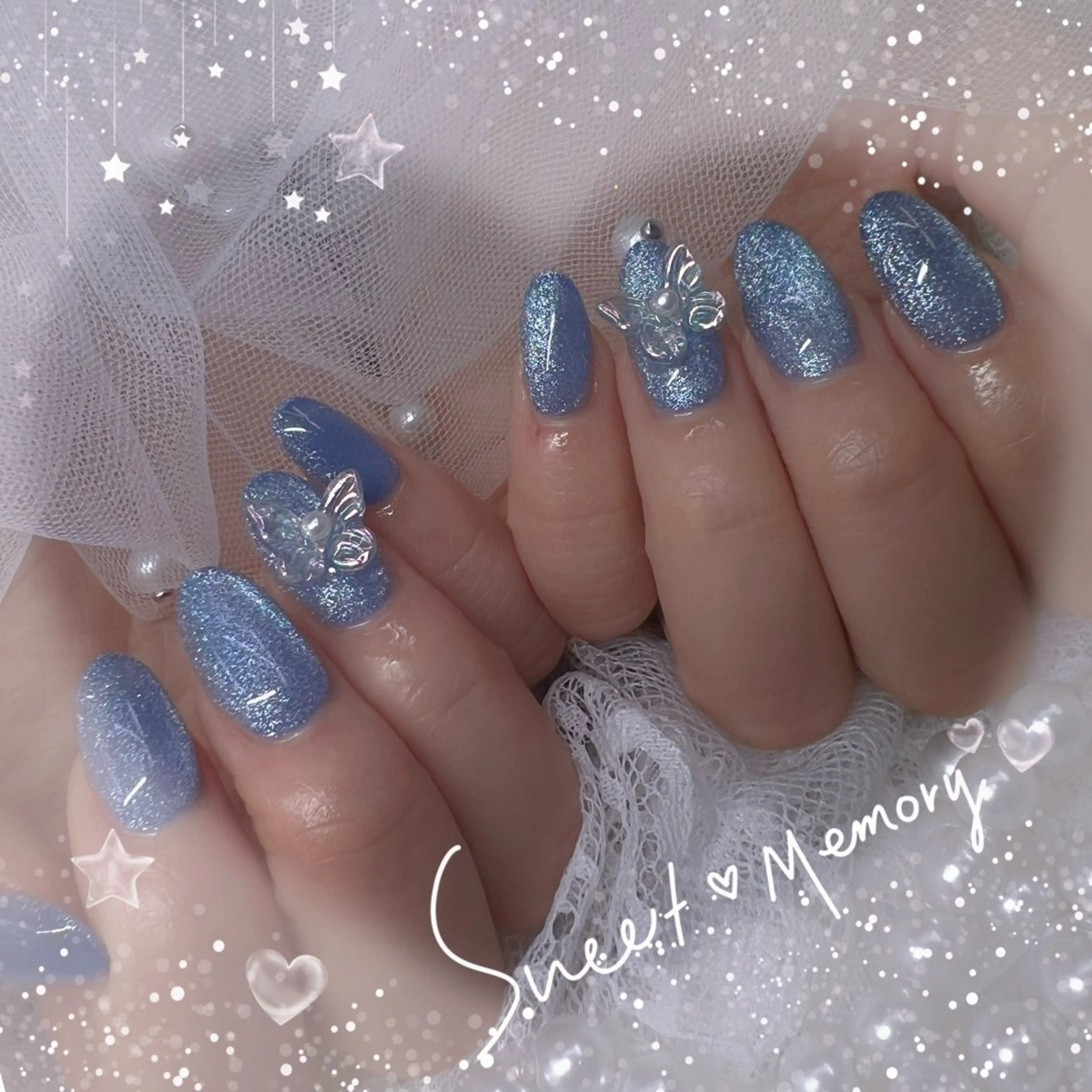 ネイル チークネイル フレンチネイル ガーリー ガラスフレンチ グラデーション ハンドネイル Chill Nailsalonのネイルデザイン