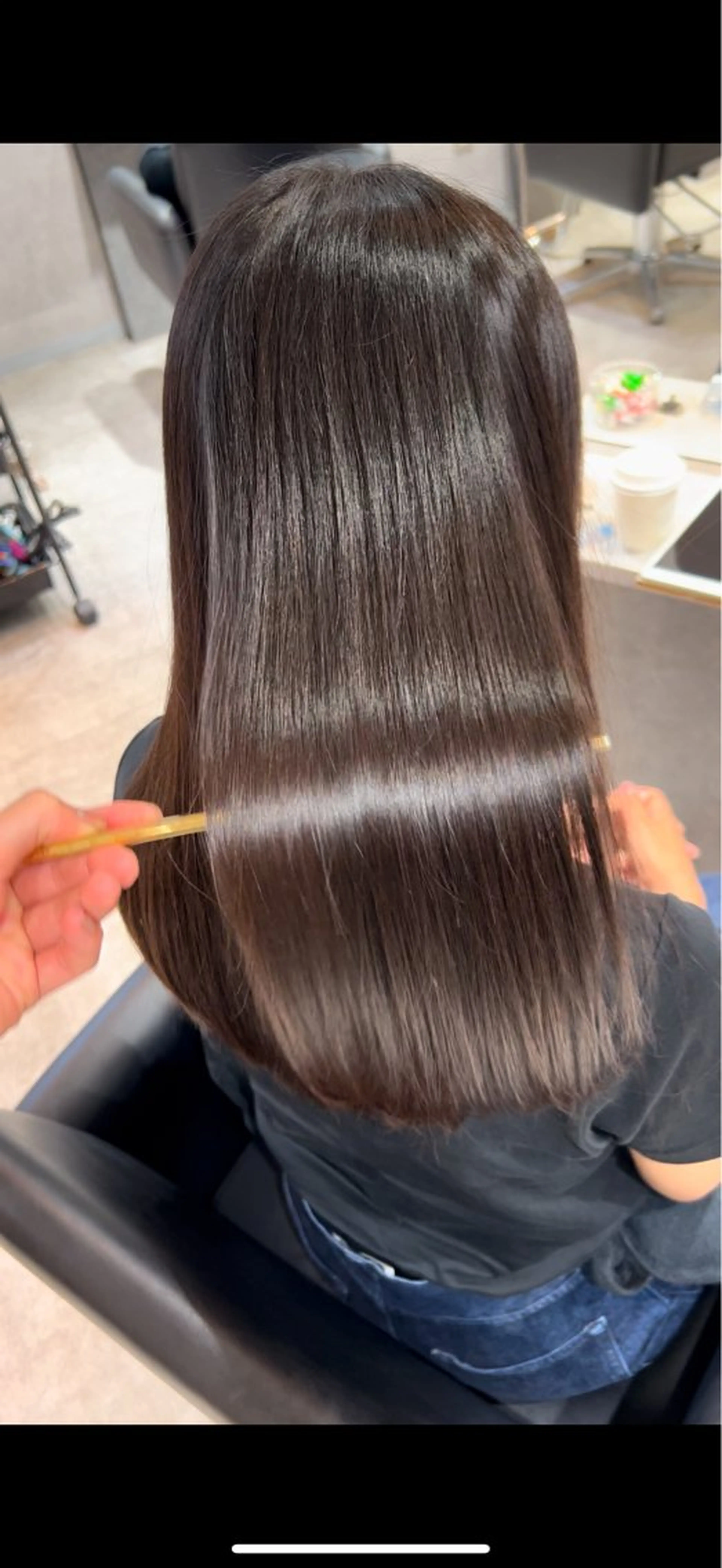 セミロング カラー 顔周りカット/髪質改 善/新宿/畑中稔里のヘアスタイル