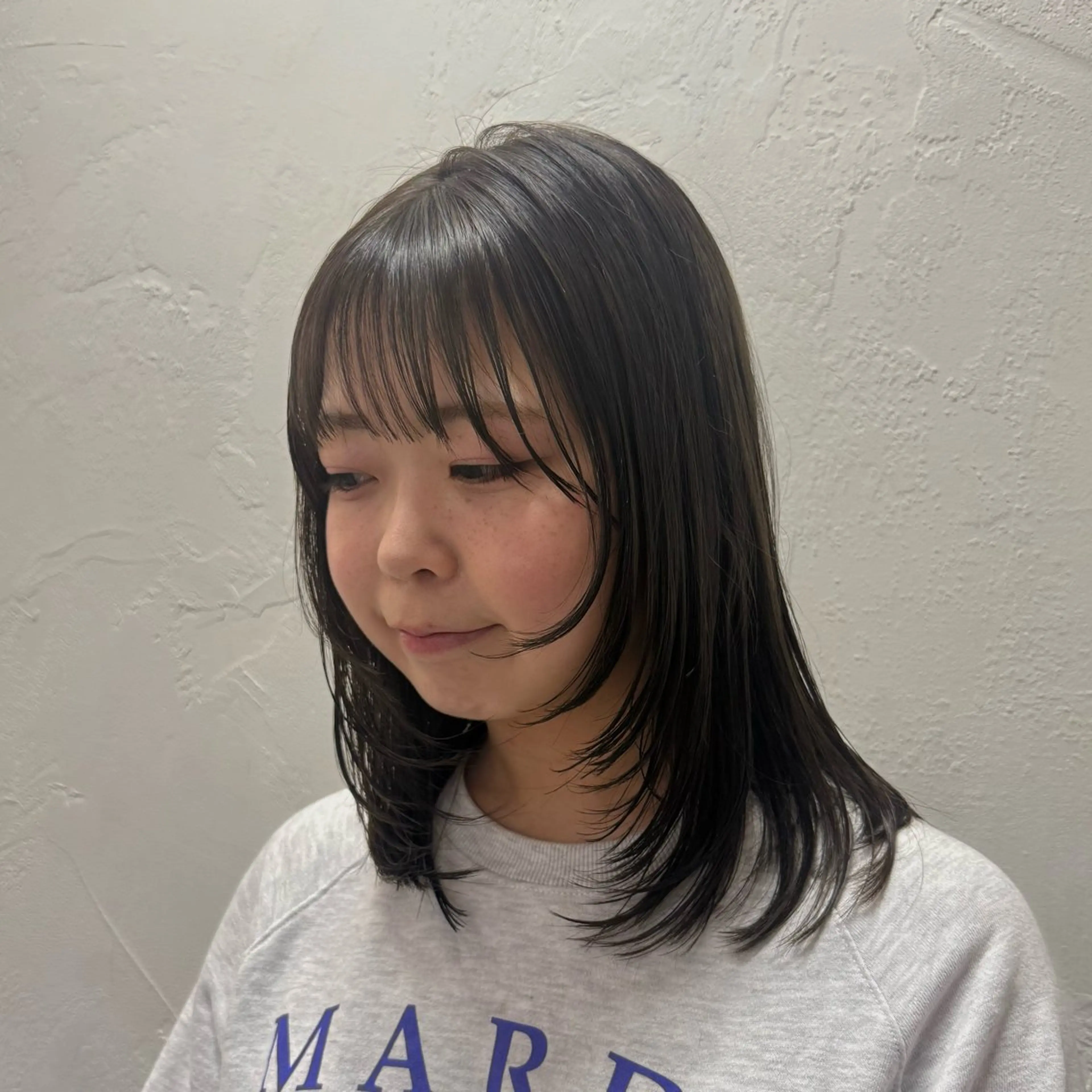 セミロング カラー カット ヘアカラー トリートメント Lomalia もえか/ボブパーマのヘアスタイル