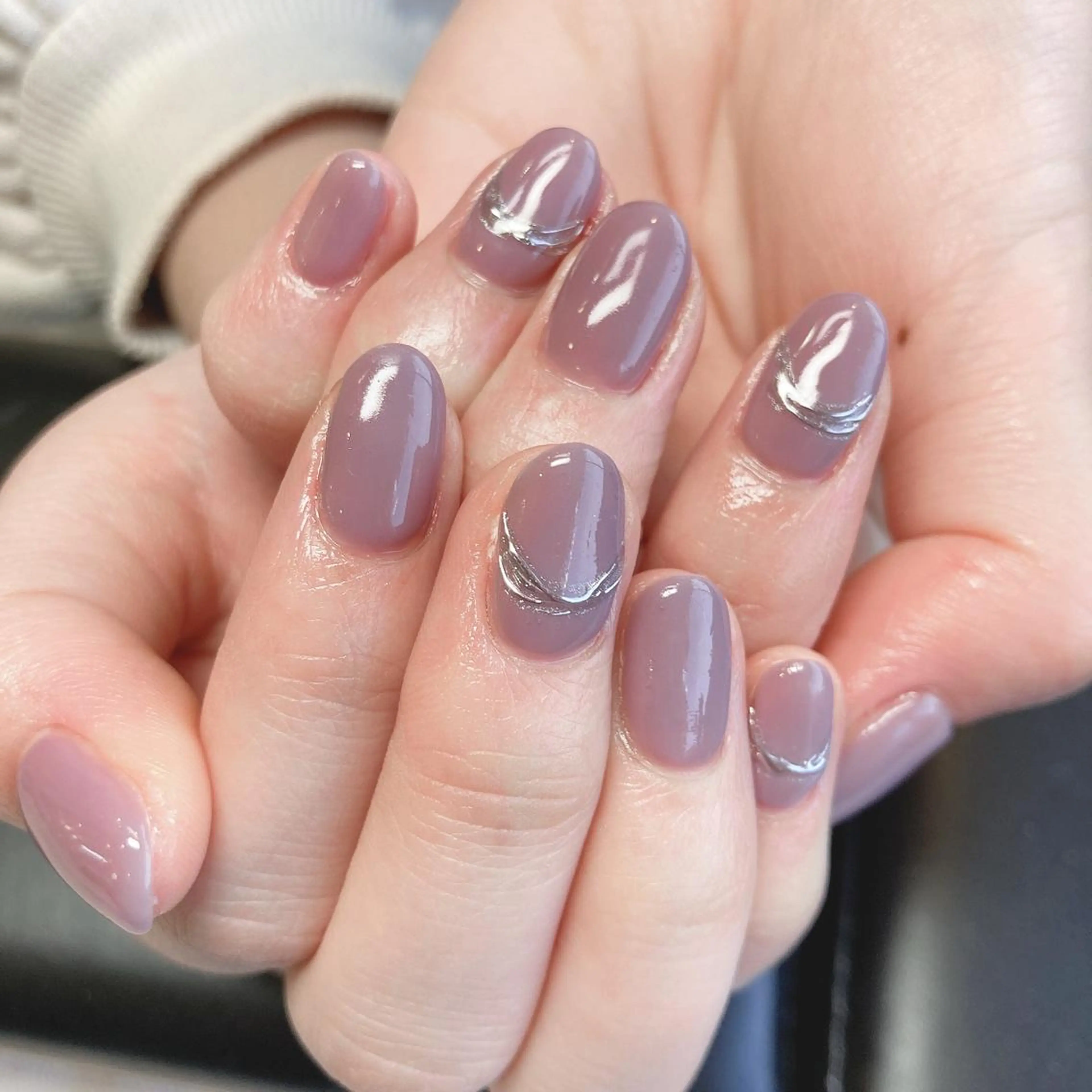 ネイル ミラーネイル シンプルネイル Nail salon  Stella所属・Nail salon Stellaのネイルデザイン